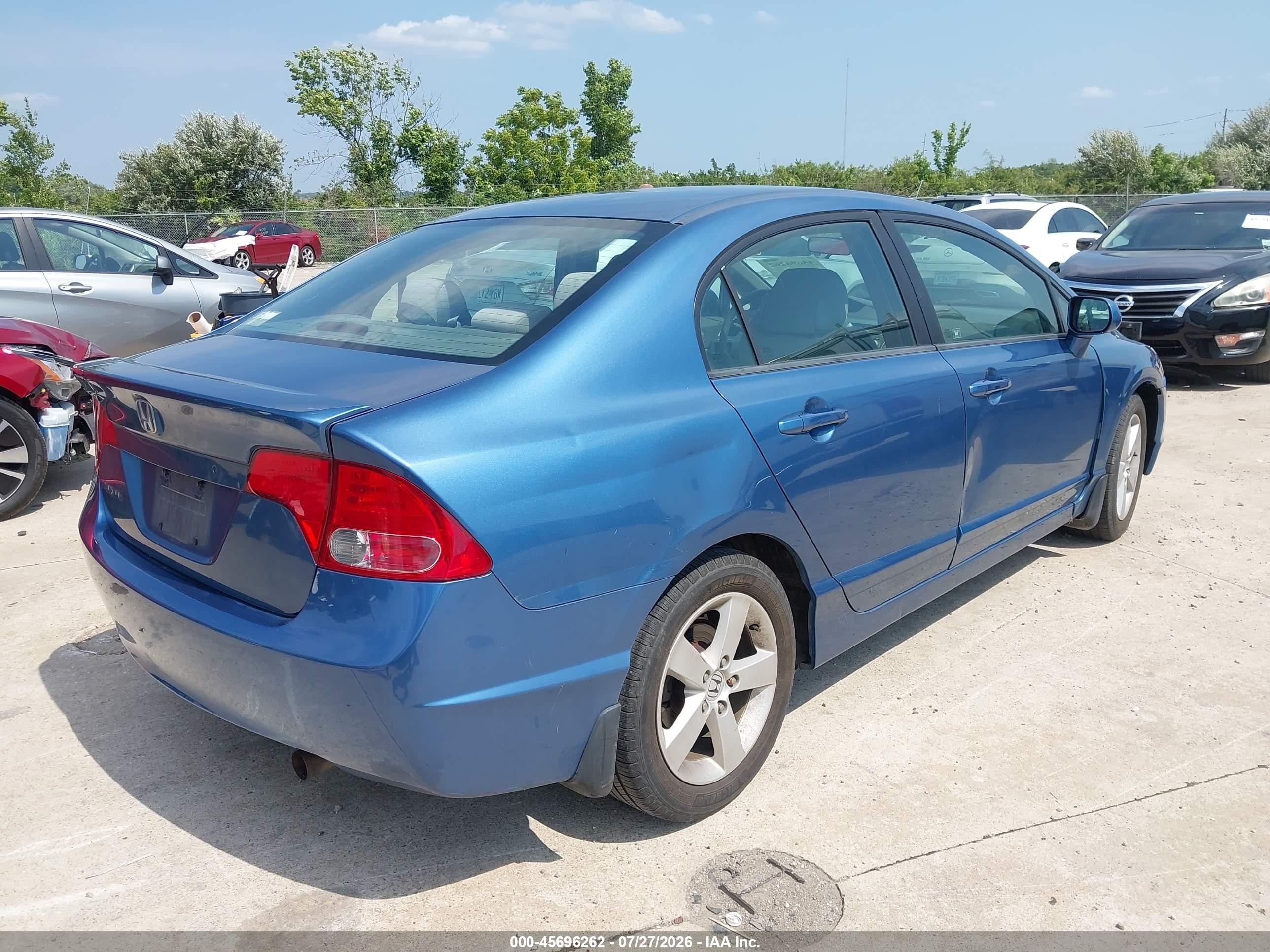 2007 Honda Civic Ex Blue vin: 1HGFA16867L115108