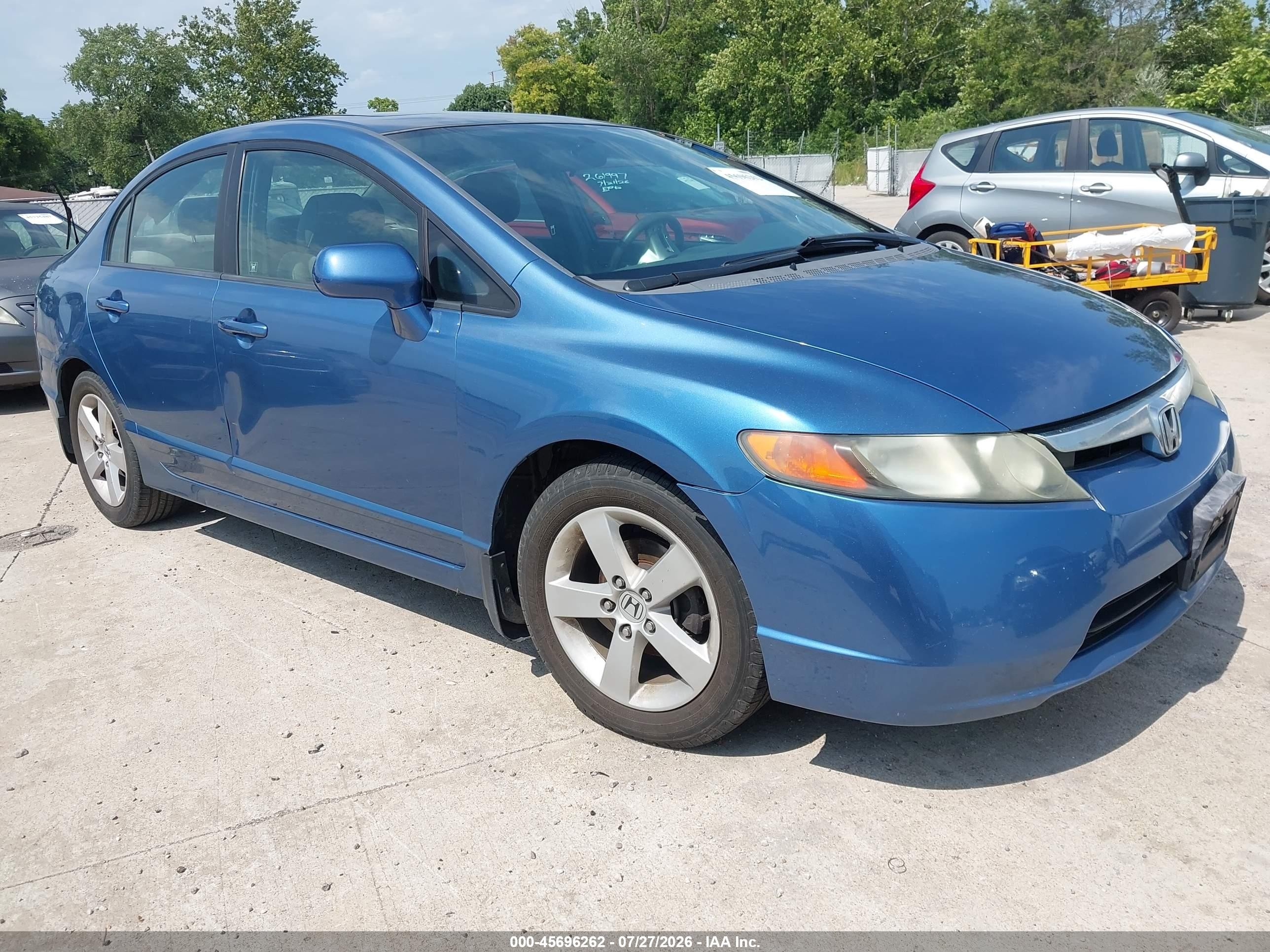 2007 Honda Civic Ex Blue vin: 1HGFA16867L115108