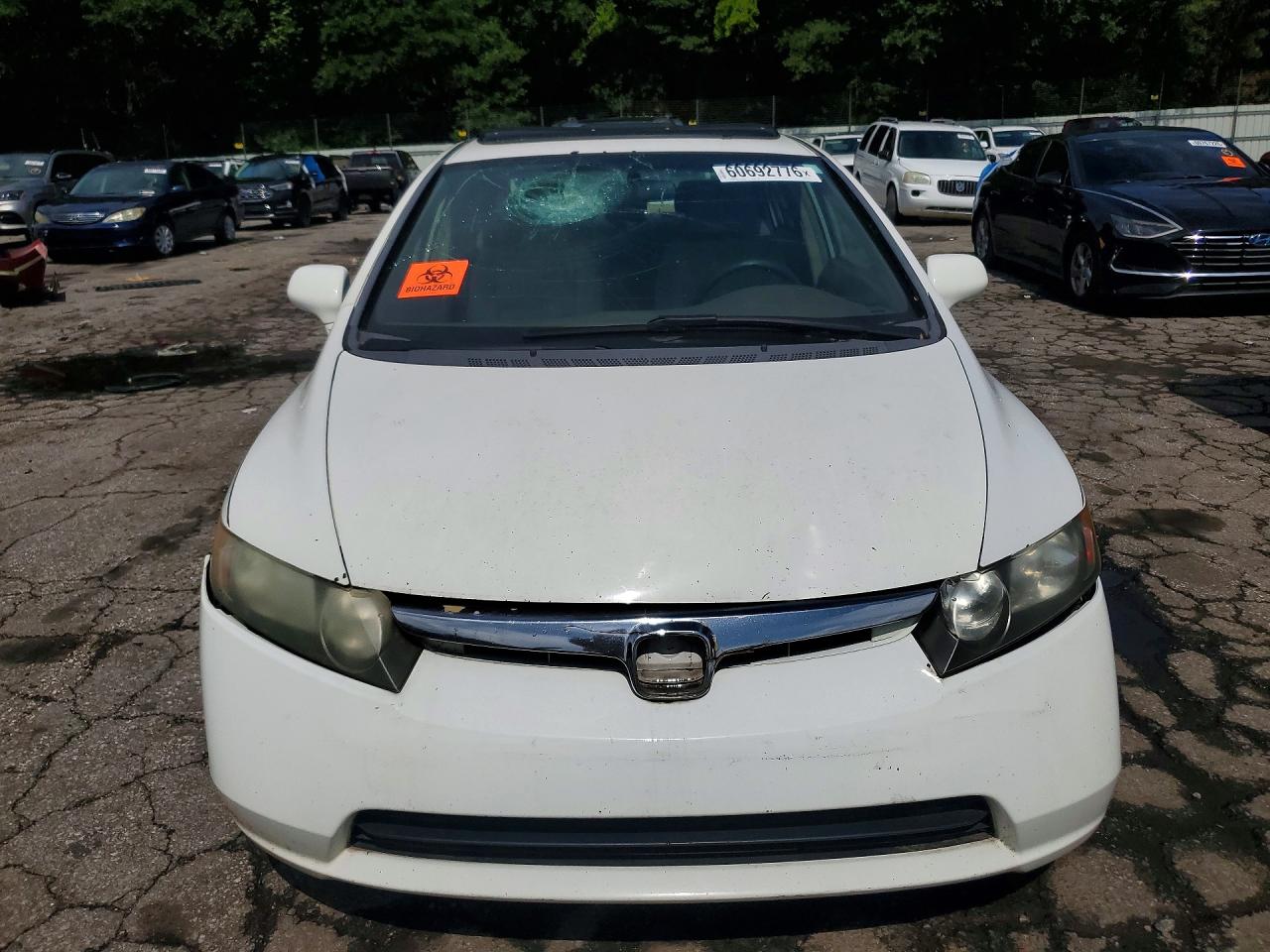 2007 Honda Civic Ex Белый vin: 1HGFA16867L124617