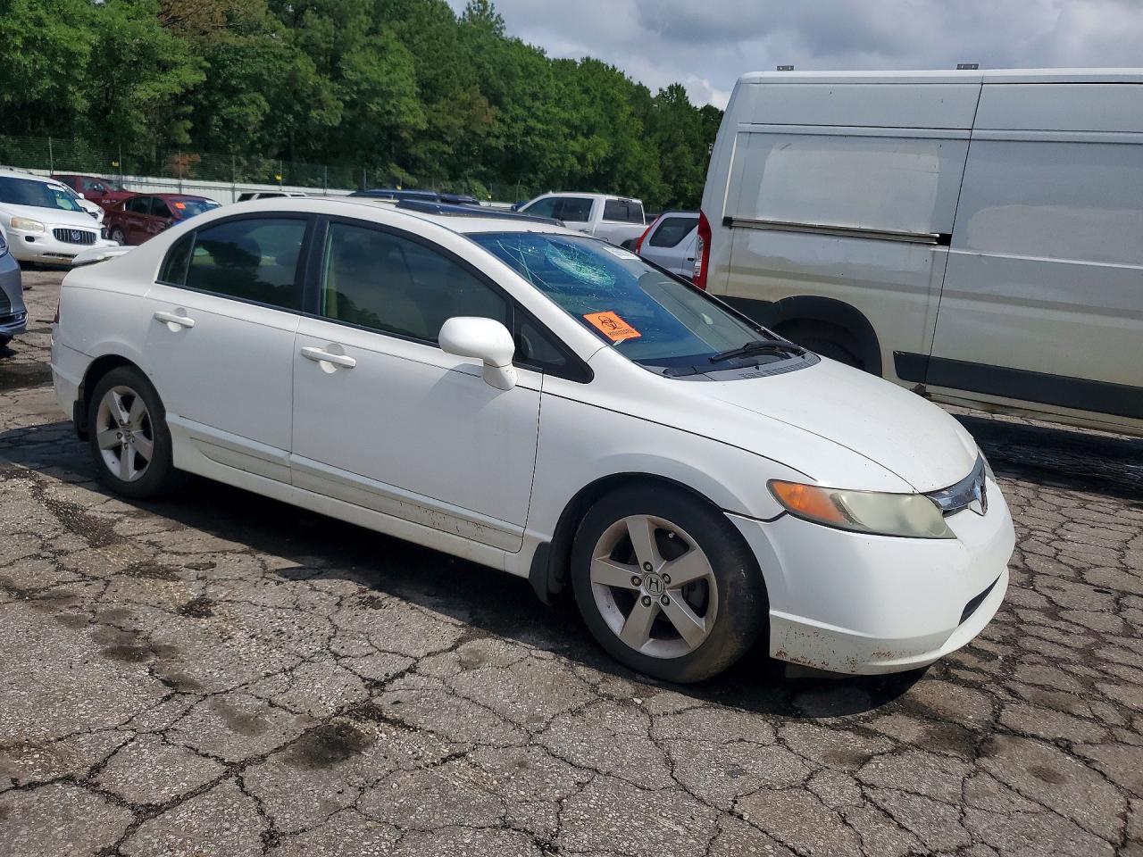 2007 Honda Civic Ex Белый vin: 1HGFA16867L124617