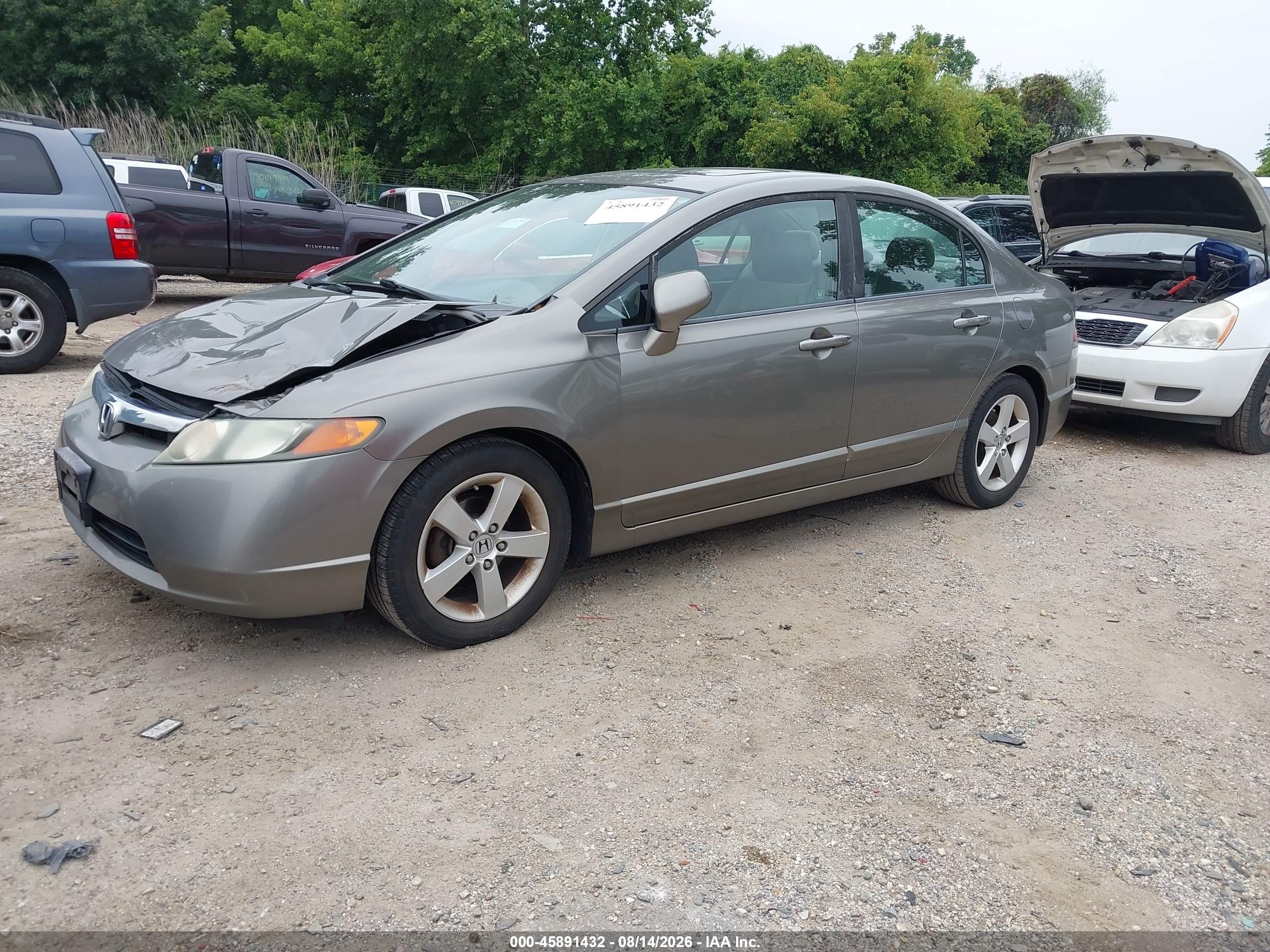 2008 Honda Civic Ex Серый vin: 1HGFA16868L075372
