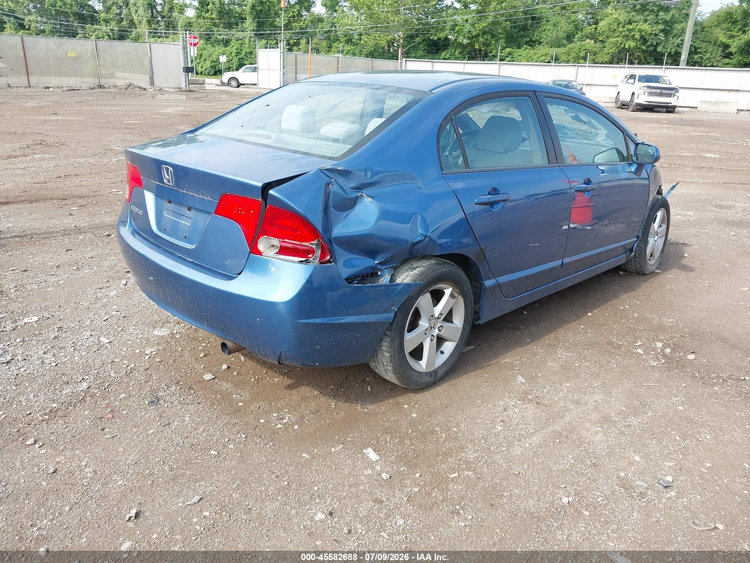 2008 Honda Civic Ex Blue vin: 1HGFA16868L089787