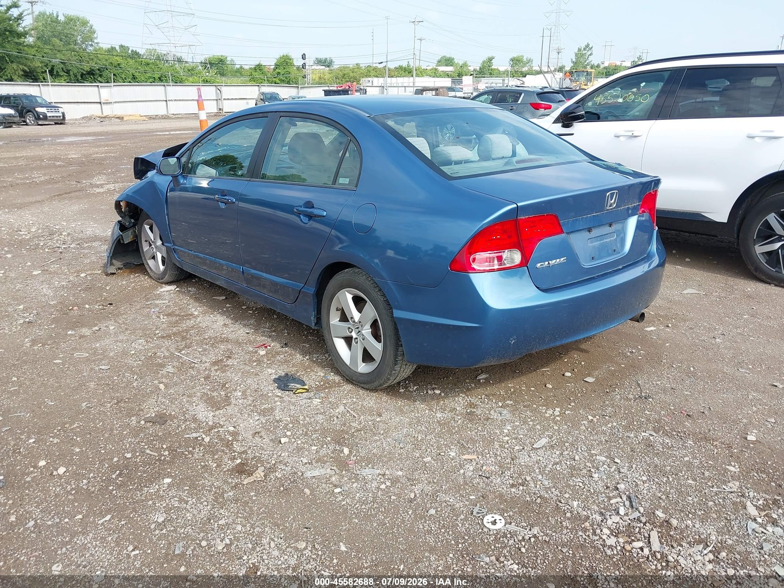 2008 Honda Civic Ex Blue vin: 1HGFA16868L089787