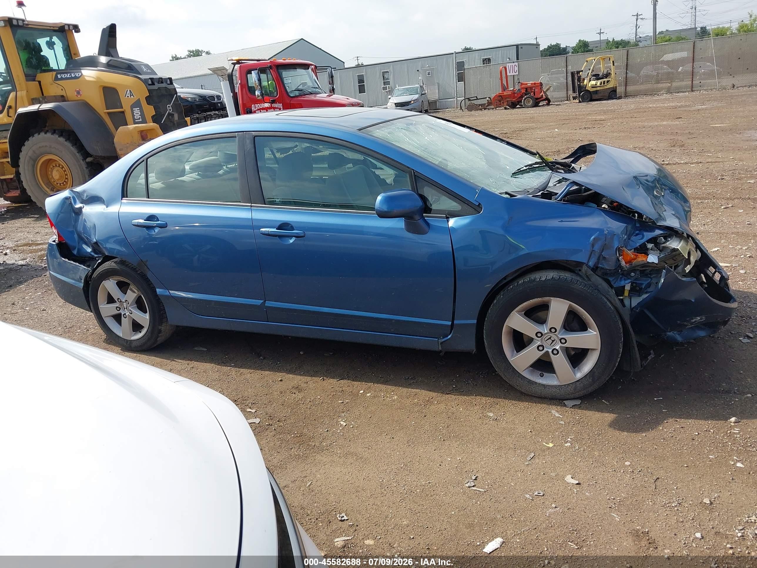 2008 Honda Civic Ex Blue vin: 1HGFA16868L089787