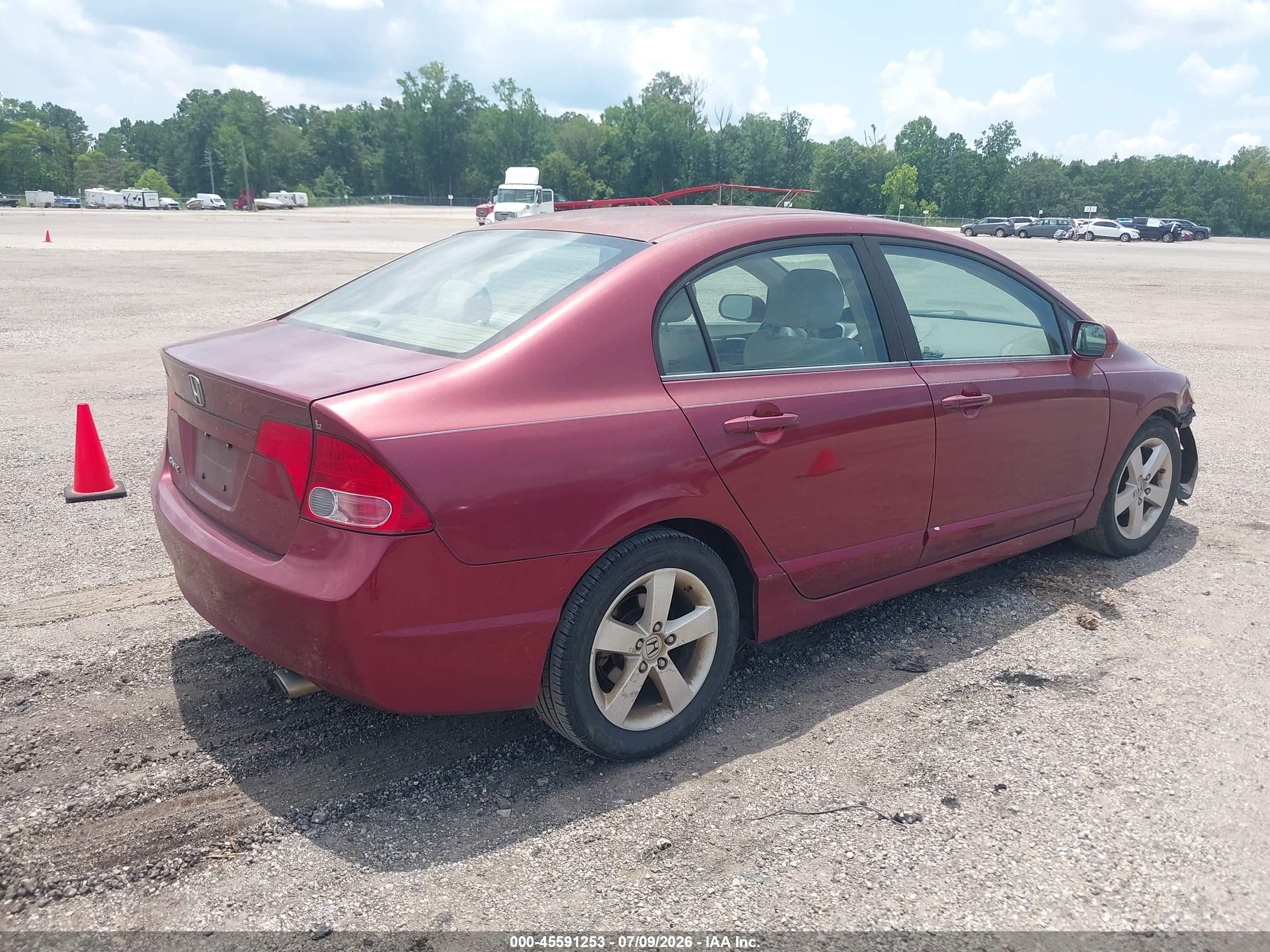 2008 Honda Civic Ex Burgundy vin: 1HGFA16868L090633