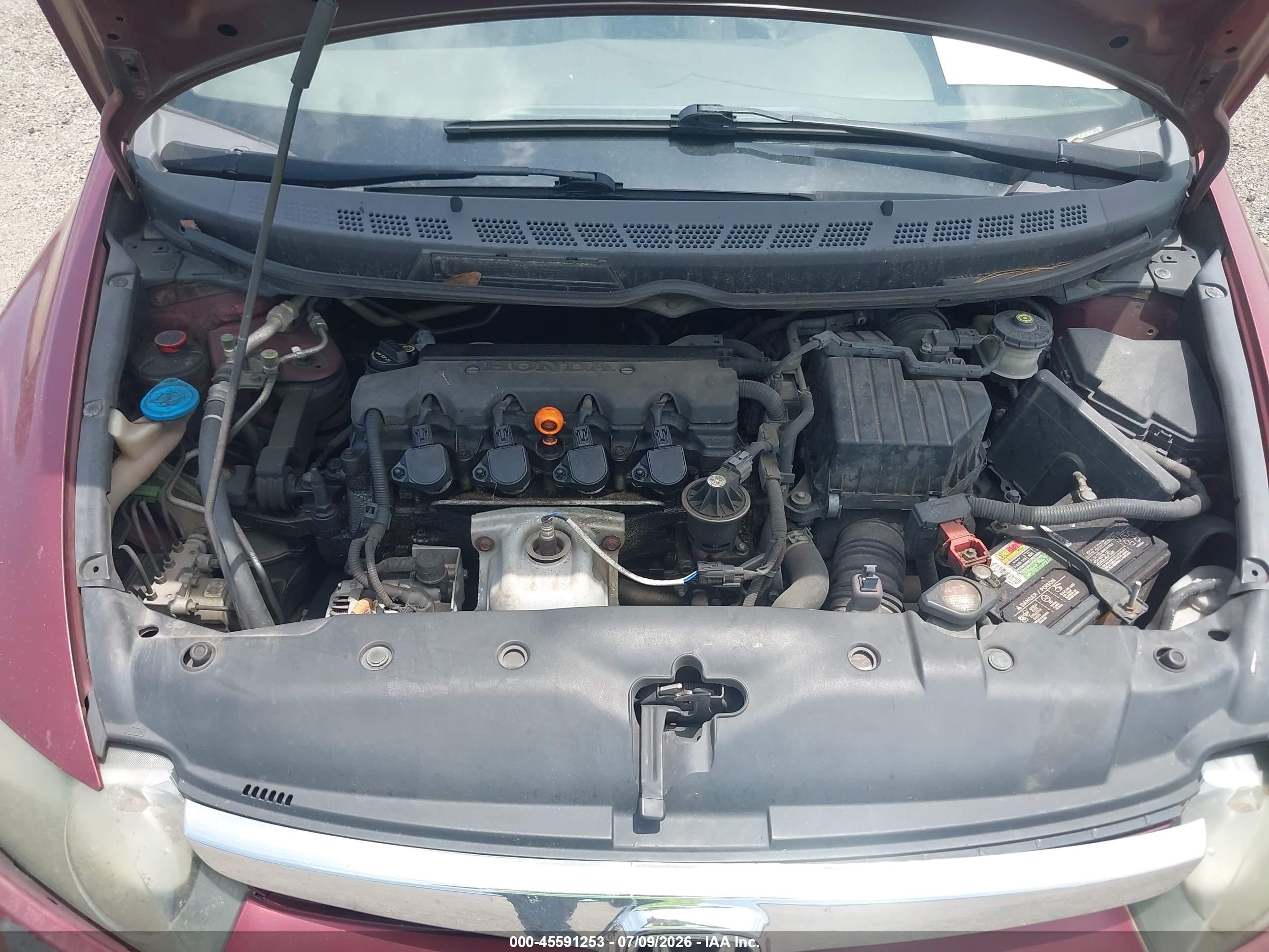 2008 Honda Civic Ex Burgundy vin: 1HGFA16868L090633