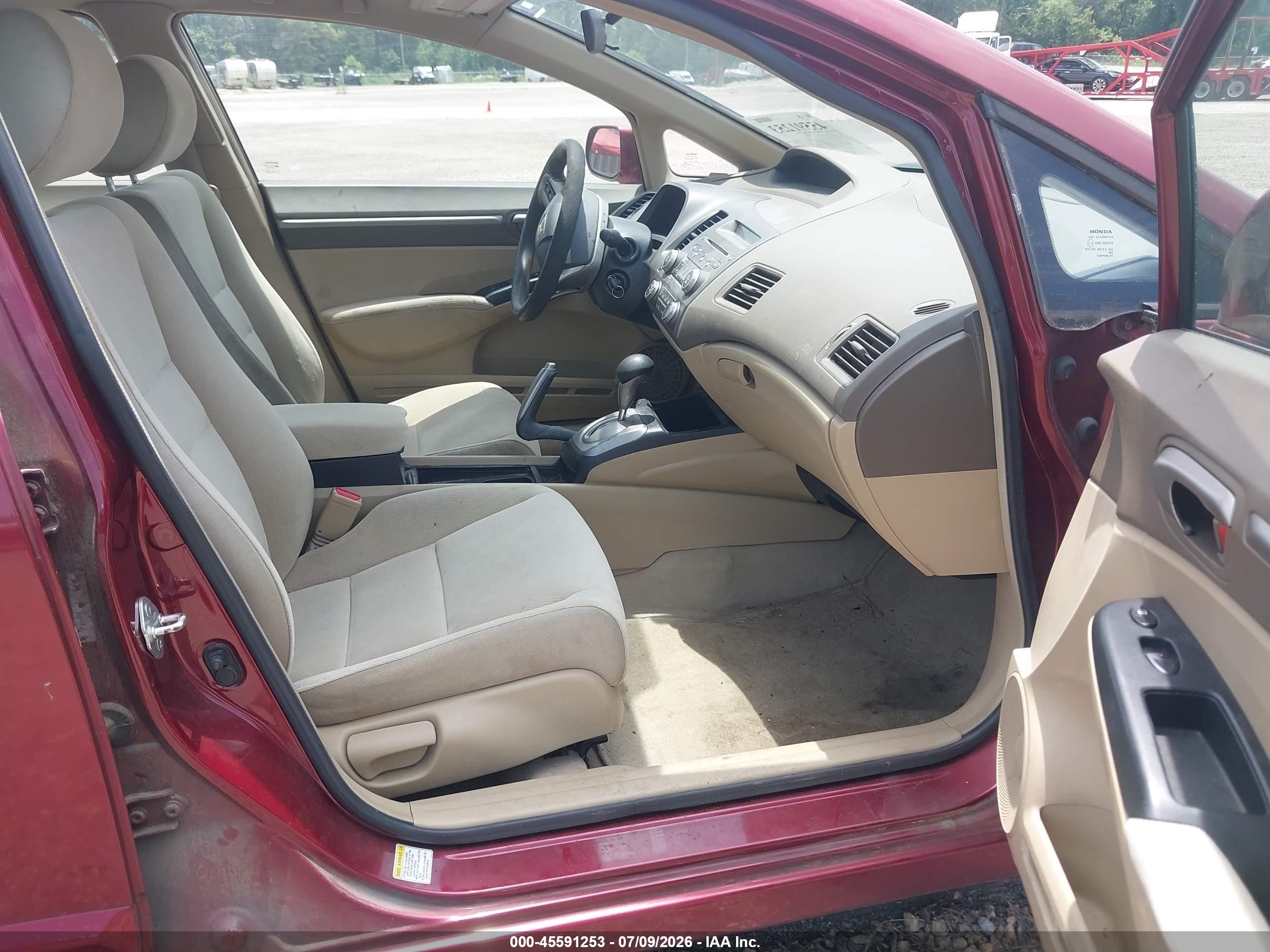 2008 Honda Civic Ex Burgundy vin: 1HGFA16868L090633