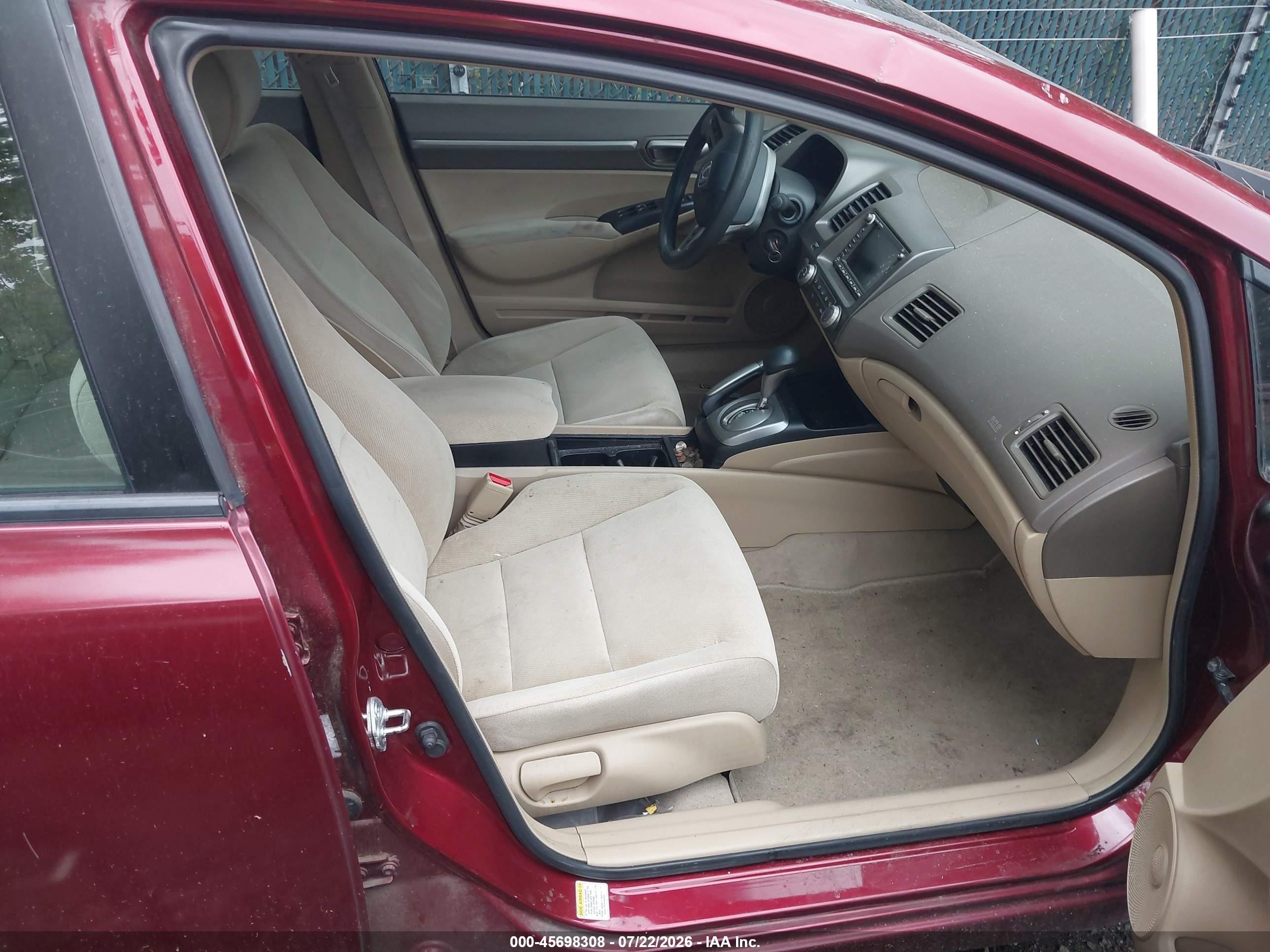 2008 Honda Civic Ex Burgundy vin: 1HGFA16868L091586