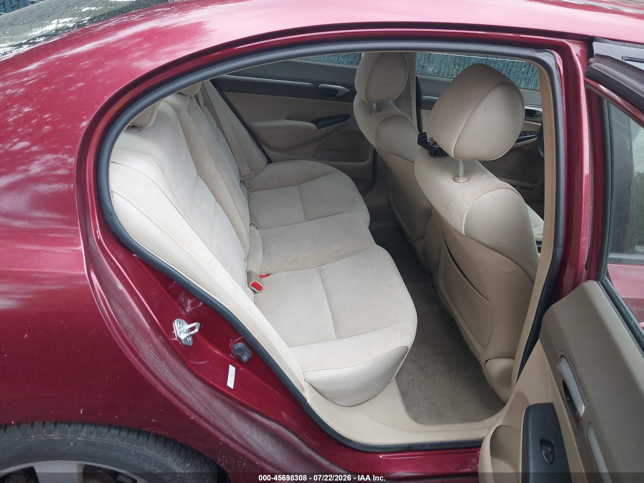 2008 Honda Civic Ex Burgundy vin: 1HGFA16868L091586