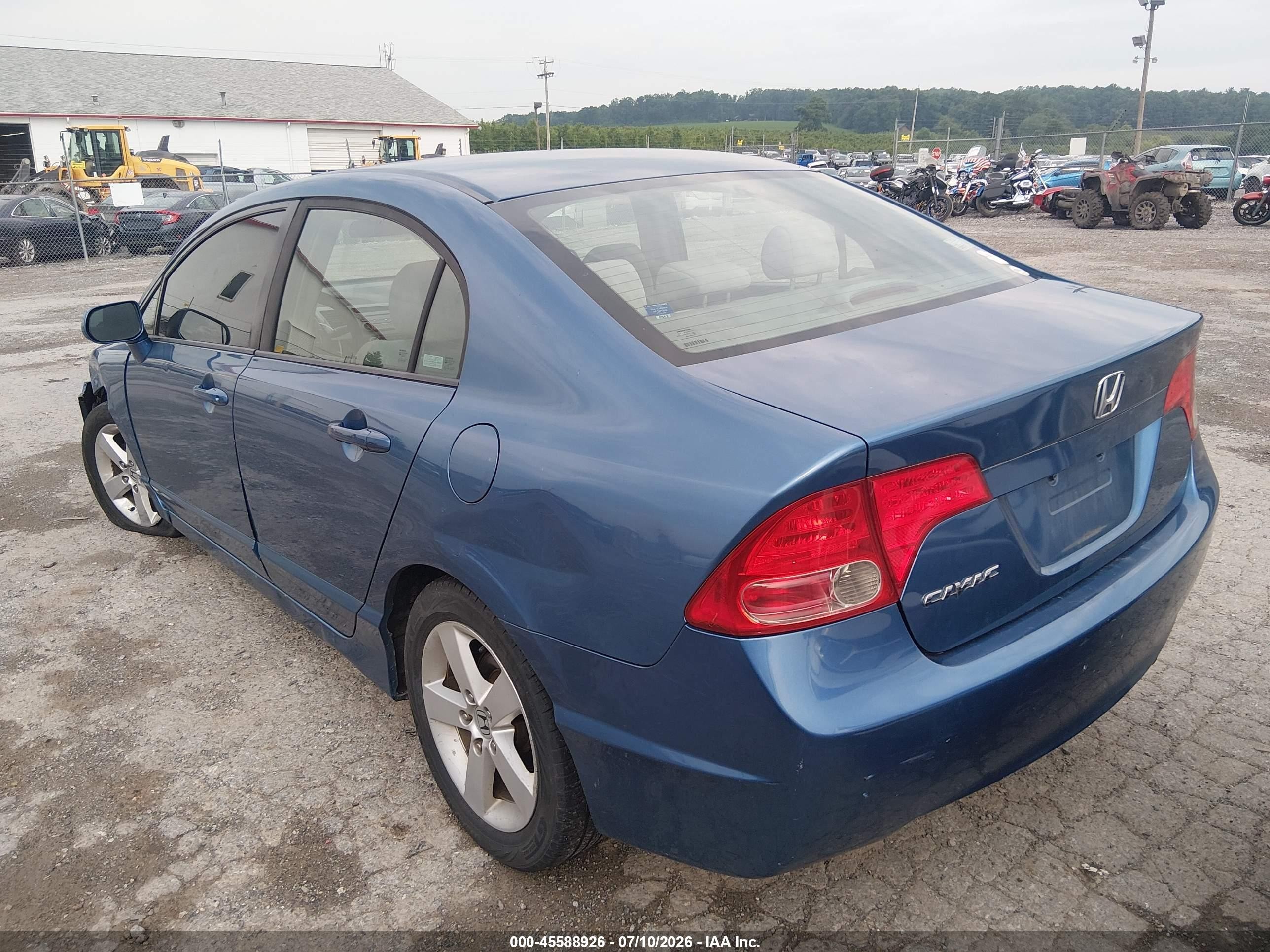 2008 Honda Civic Ex Blue vin: 1HGFA16868L111190
