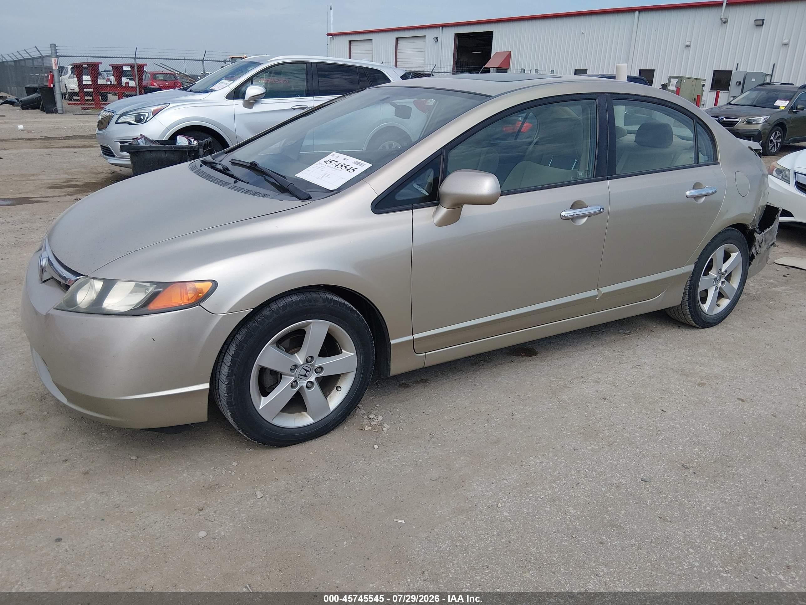 2008 Honda Civic Ex Коричневый vin: 1HGFA16868L113263