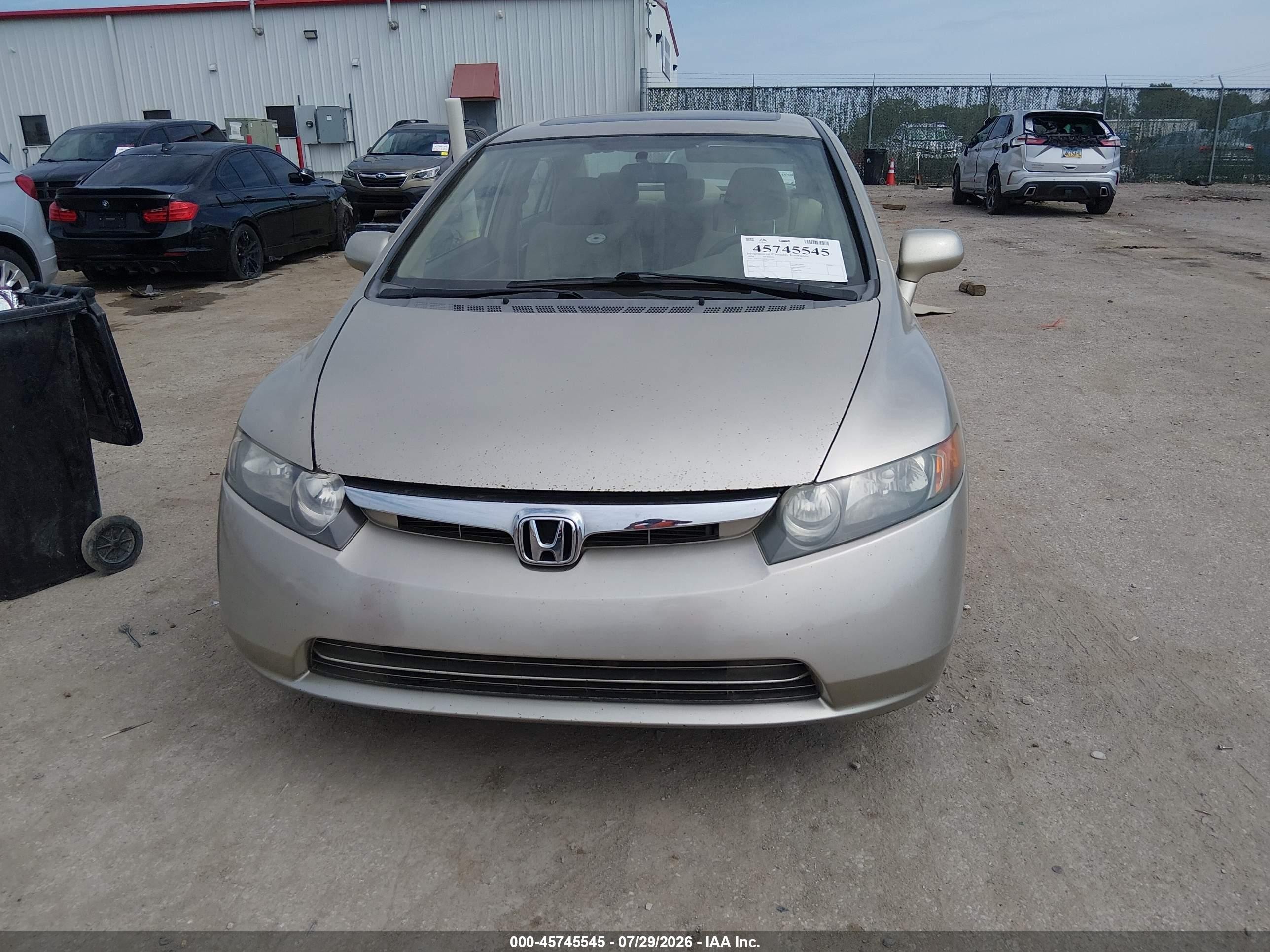 2008 Honda Civic Ex Коричневый vin: 1HGFA16868L113263