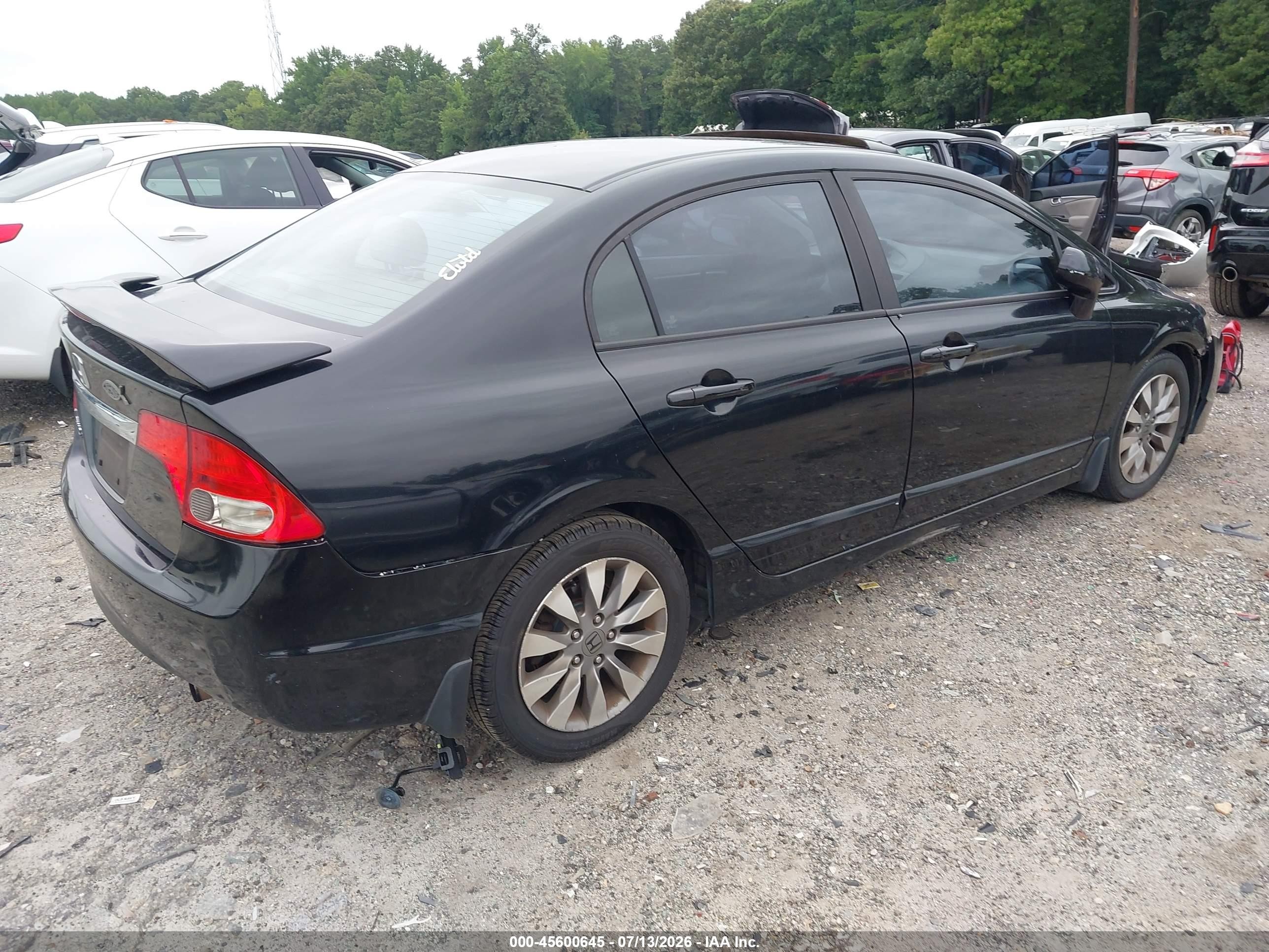 2009 Honda Civic Ex Black vin: 1HGFA16869L007588