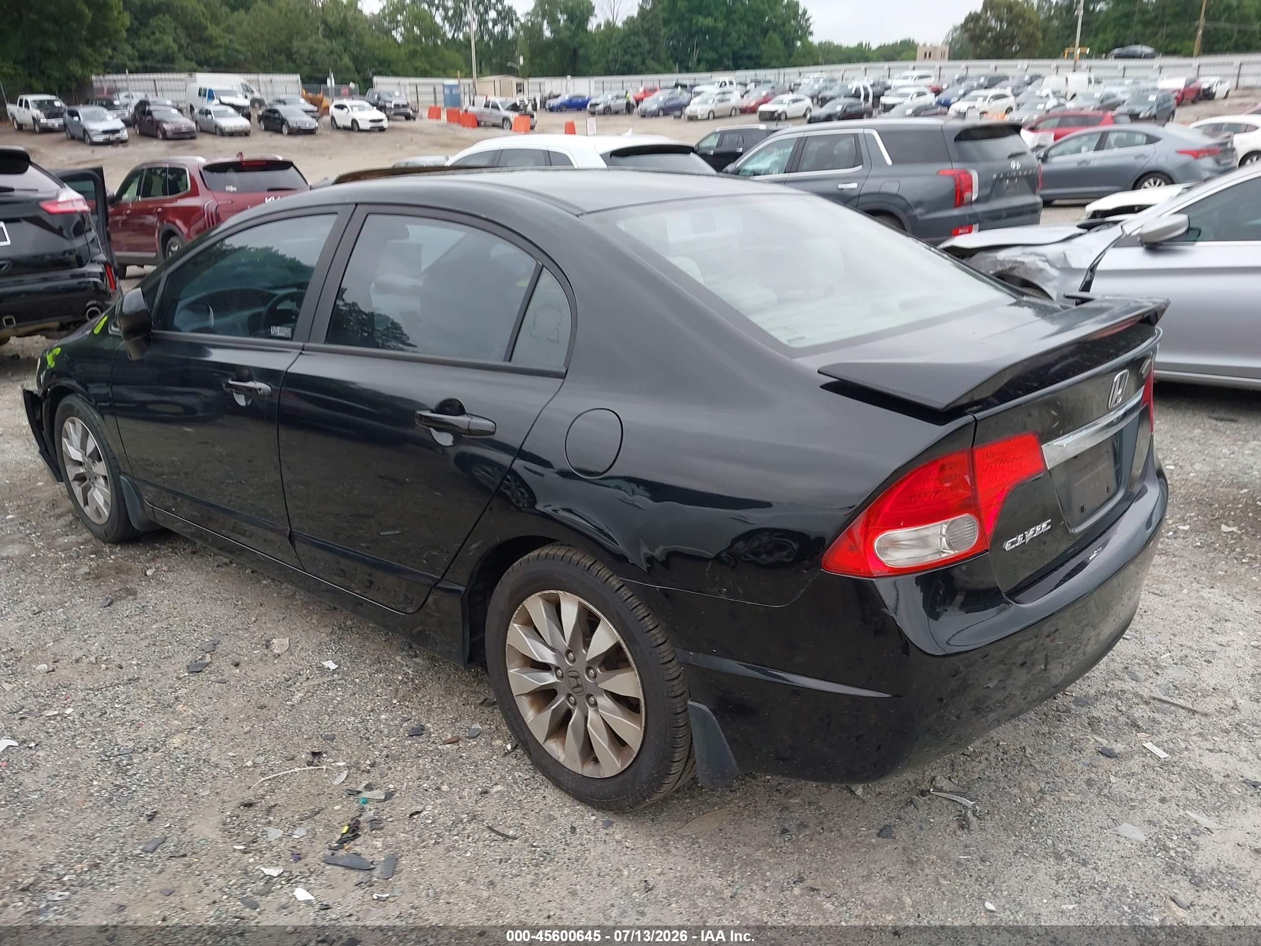 2009 Honda Civic Ex Black vin: 1HGFA16869L007588