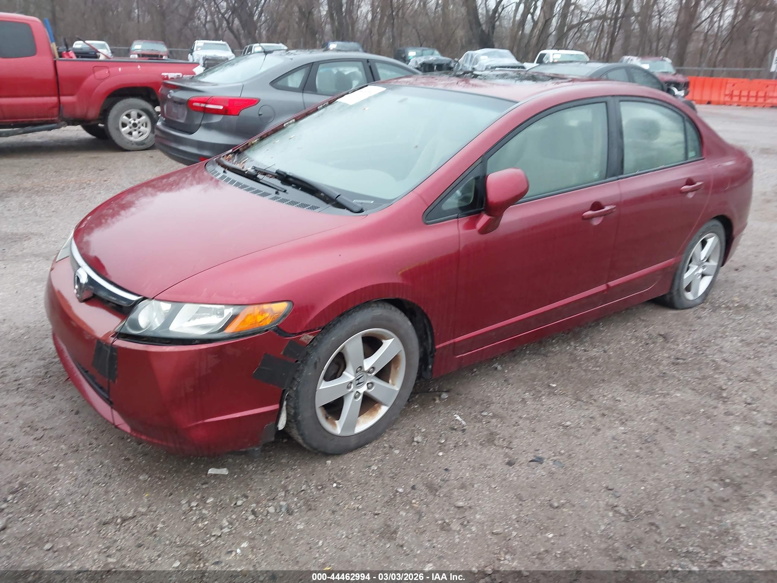 2006 Honda Civic Ex Red vin: 1HGFA16876L074308