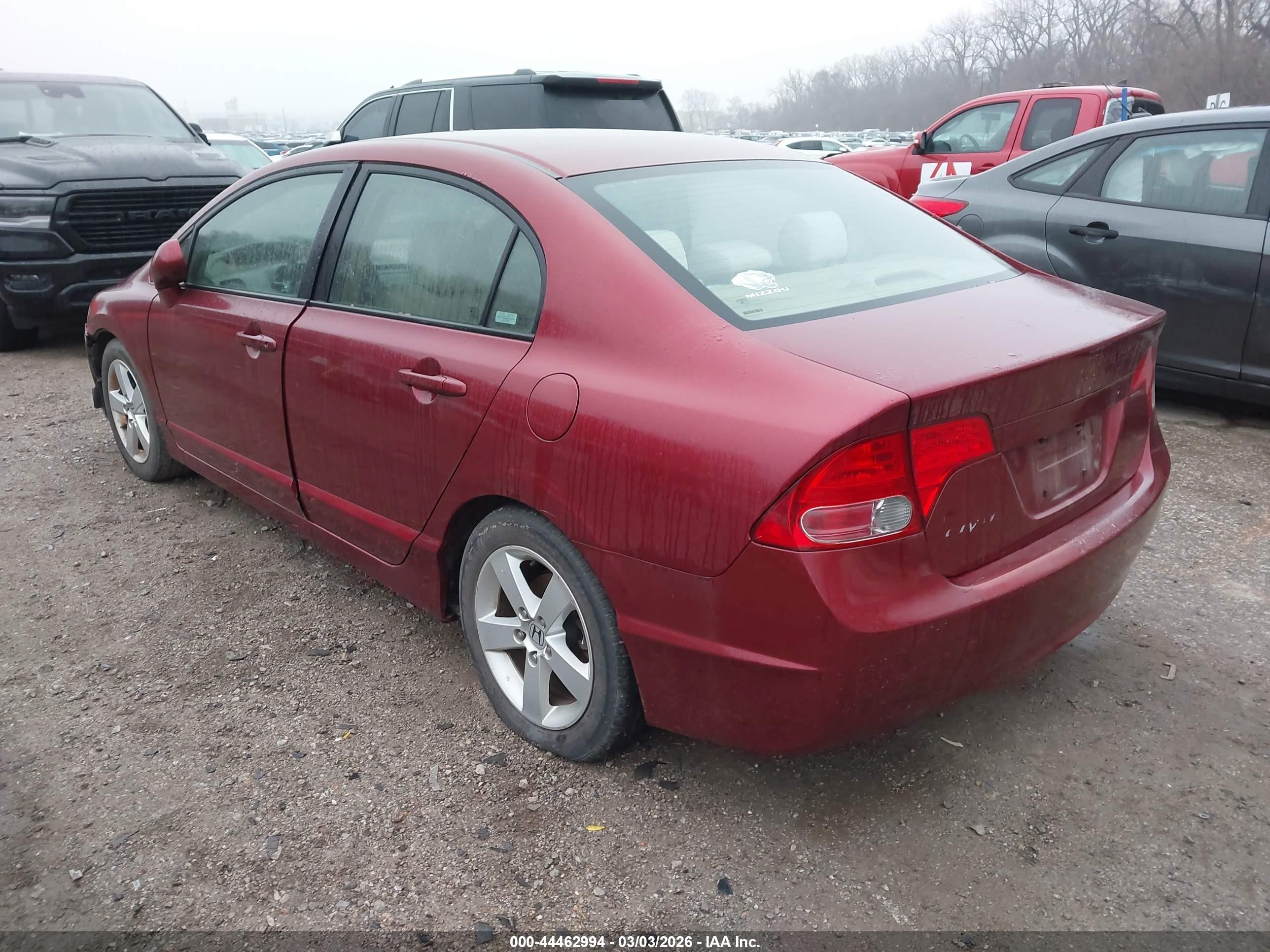 2006 Honda Civic Ex Red vin: 1HGFA16876L074308