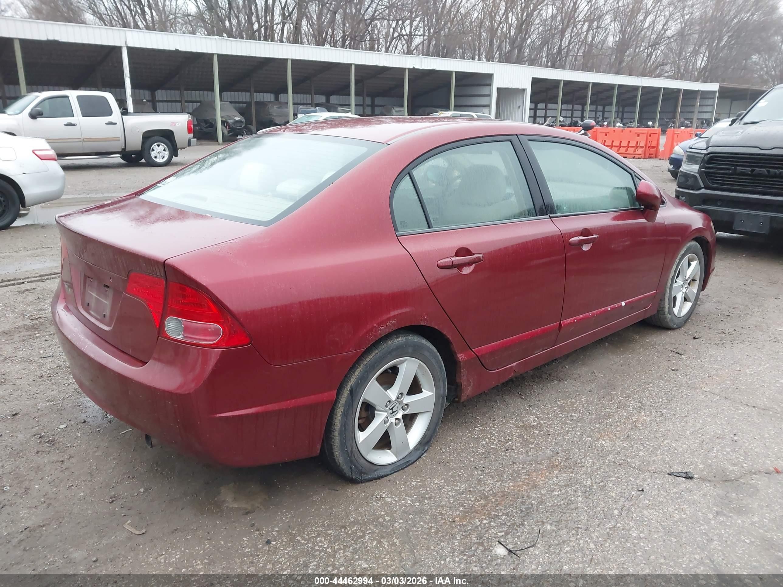 2006 Honda Civic Ex Red vin: 1HGFA16876L074308