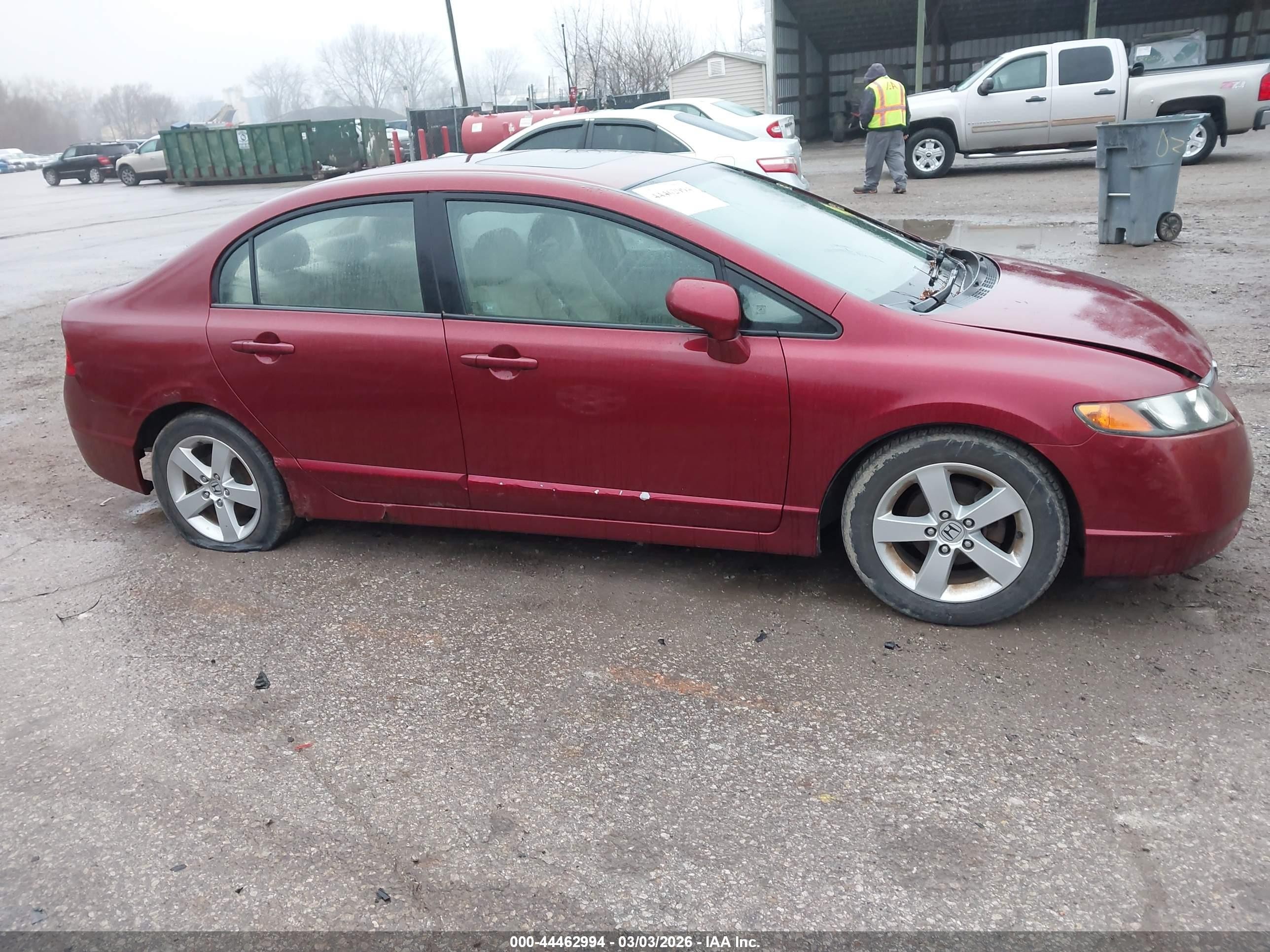 2006 Honda Civic Ex Red vin: 1HGFA16876L074308