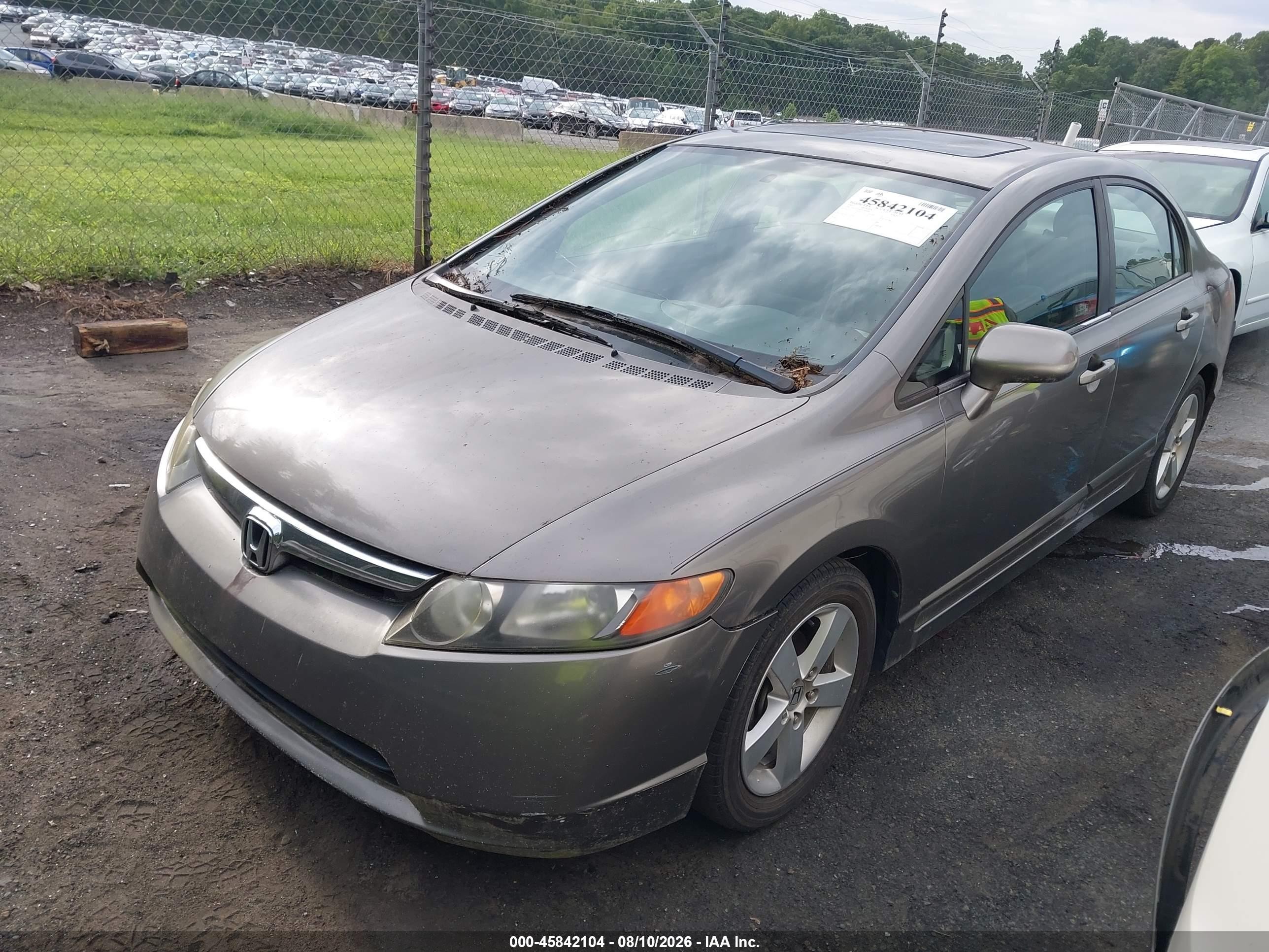 2007 Honda Civic Ex Gray vin: 1HGFA16877L000646