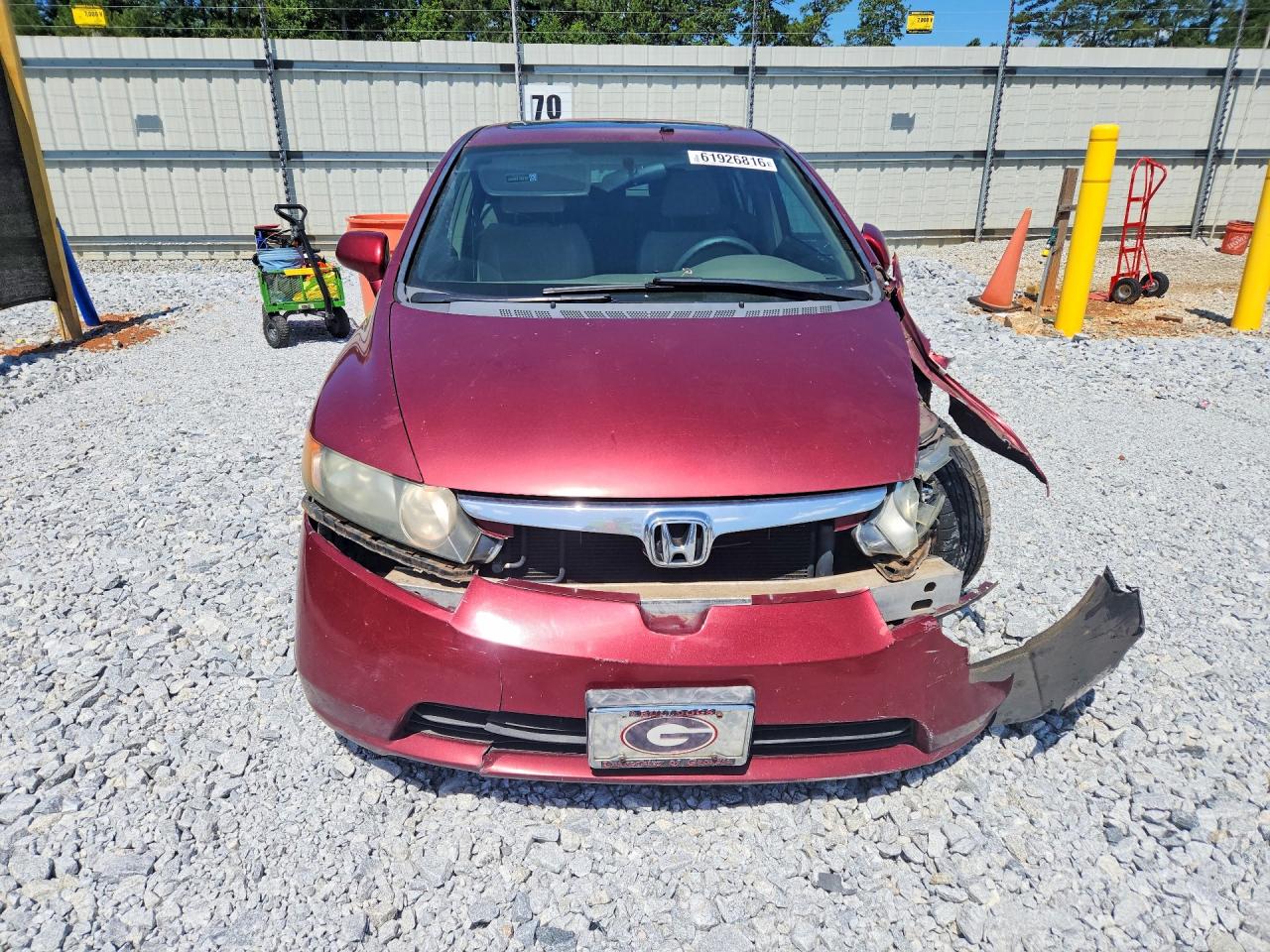 2007 Honda Civic Ex Burgundy vin: 1HGFA16877L008083