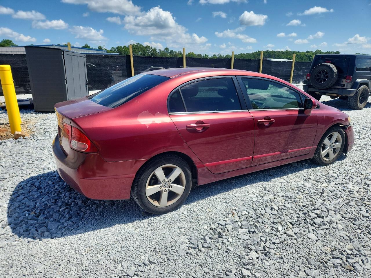 2007 Honda Civic Ex Burgundy vin: 1HGFA16877L008083