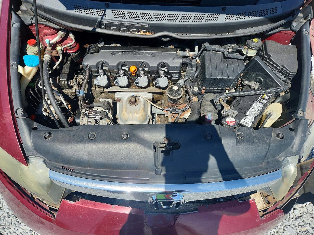 2007 Honda Civic Ex Burgundy vin: 1HGFA16877L008083