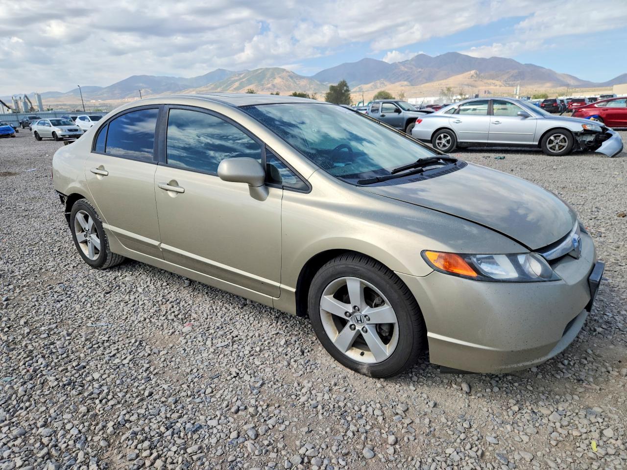 2007 Honda Civic Ex Желто-коричневый vin: 1HGFA16877L011551