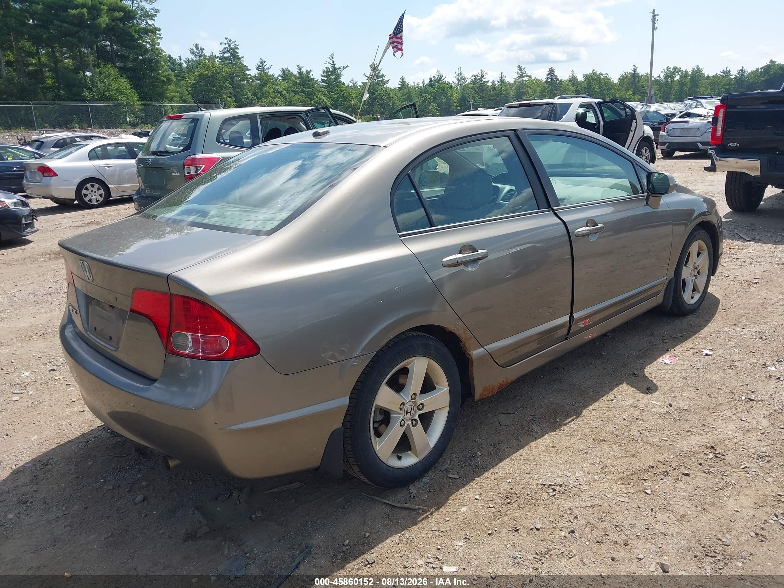 2007 Honda Civic Ex Gray vin: 1HGFA16877L052214