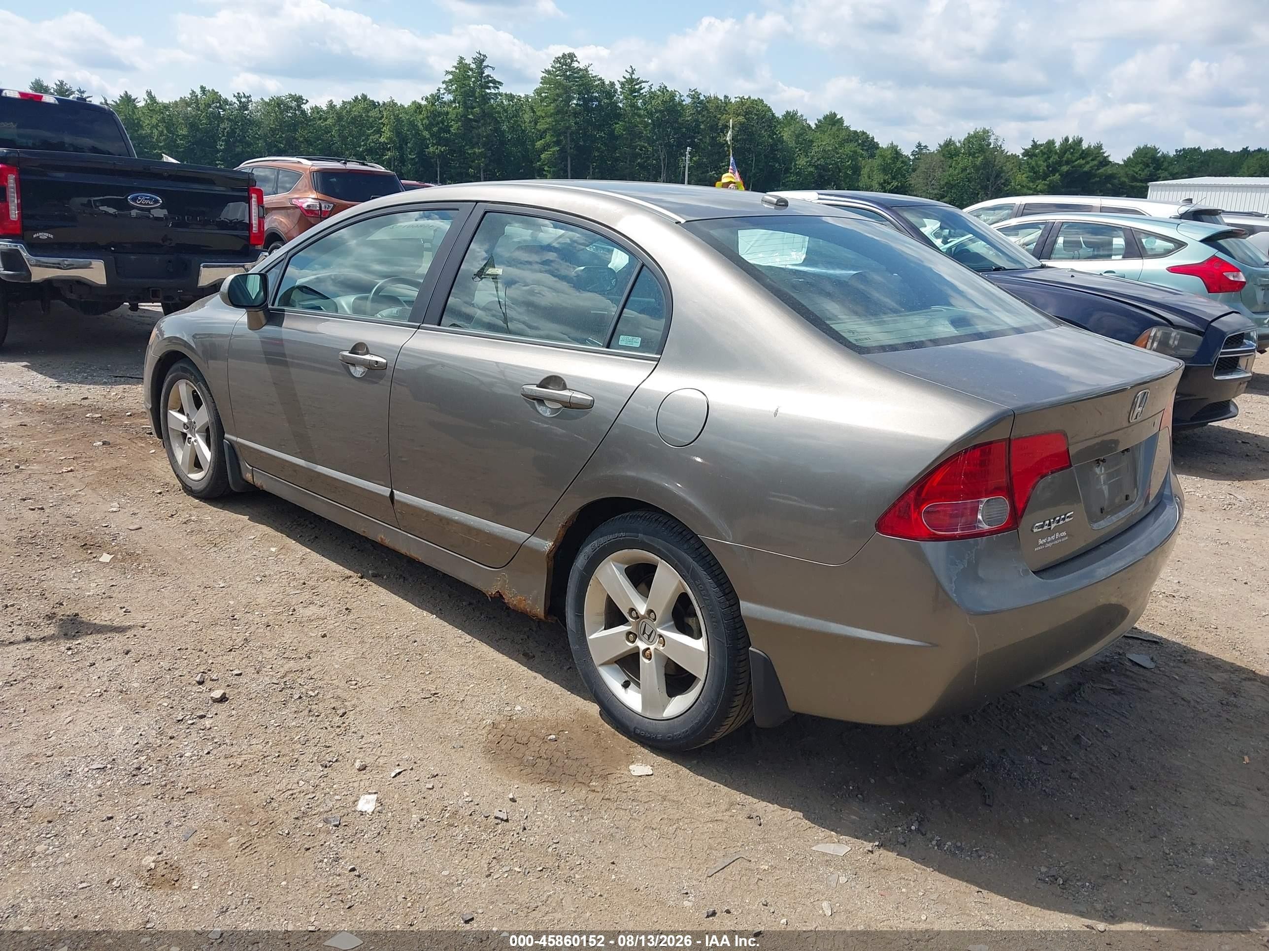 2007 Honda Civic Ex Gray vin: 1HGFA16877L052214