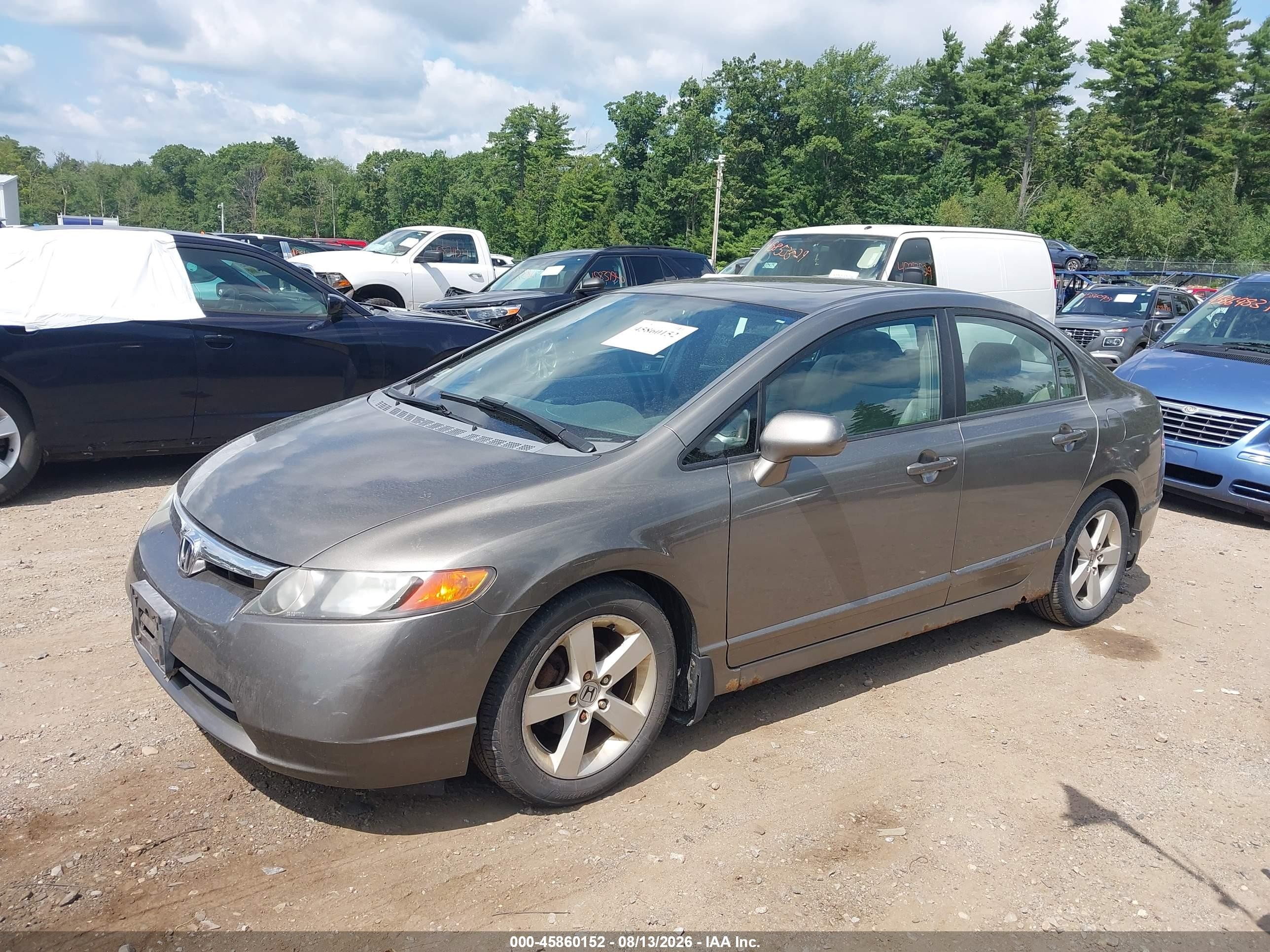 2007 Honda Civic Ex Gray vin: 1HGFA16877L052214