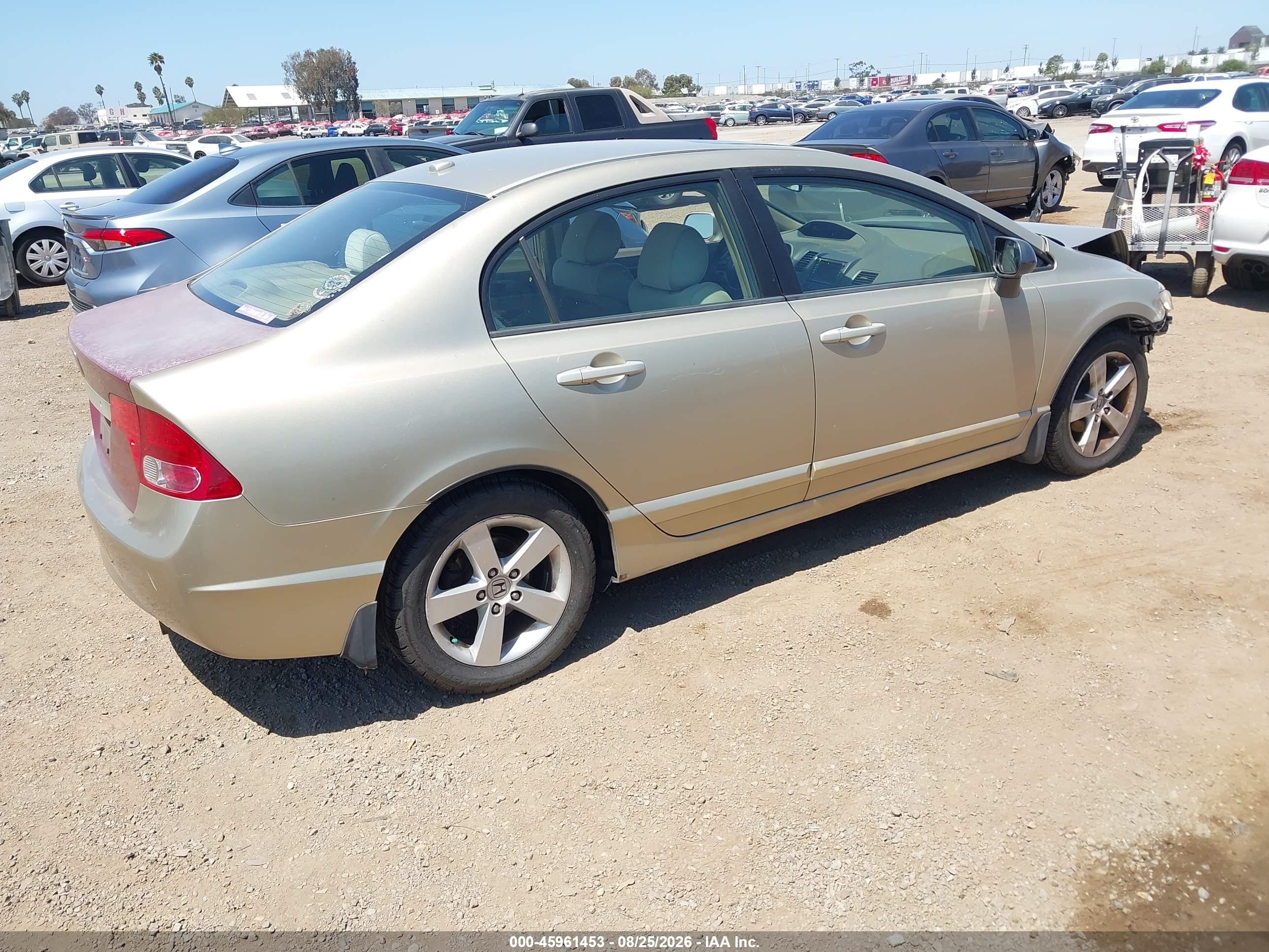 2007 Honda Civic Ex Бежевый vin: 1HGFA16877L055372