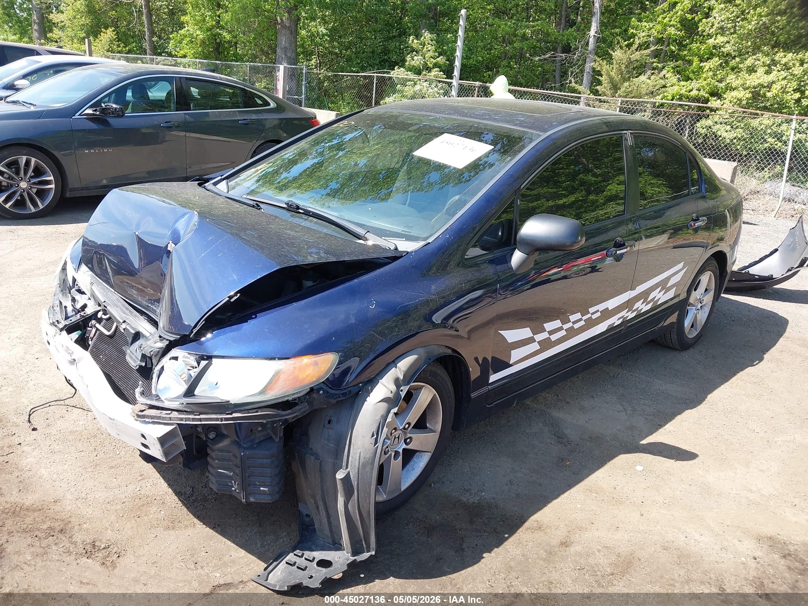 2007 Honda Civic Ex Blue vin: 1HGFA16877L069417