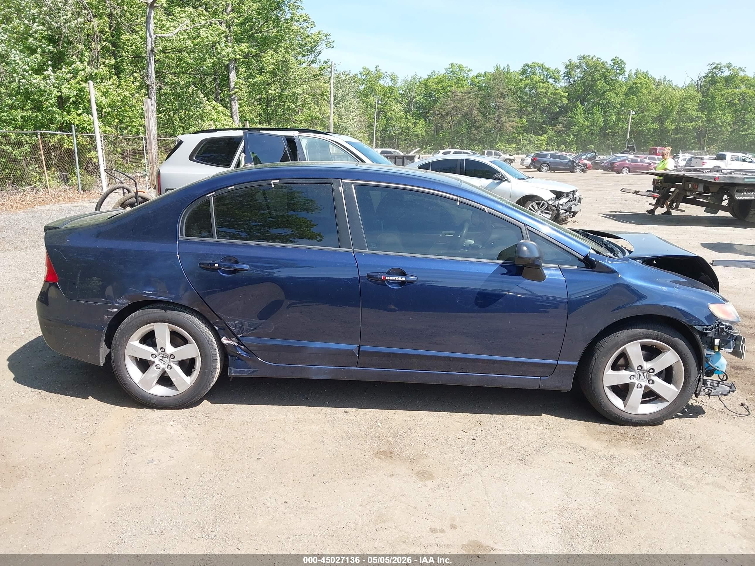 2007 Honda Civic Ex Blue vin: 1HGFA16877L069417