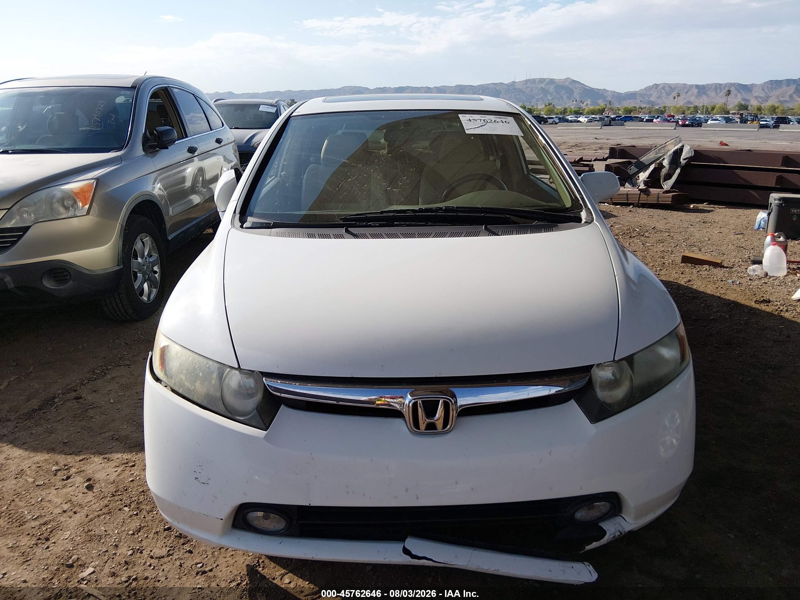 2007 Honda Civic Ex White vin: 1HGFA16877L086525