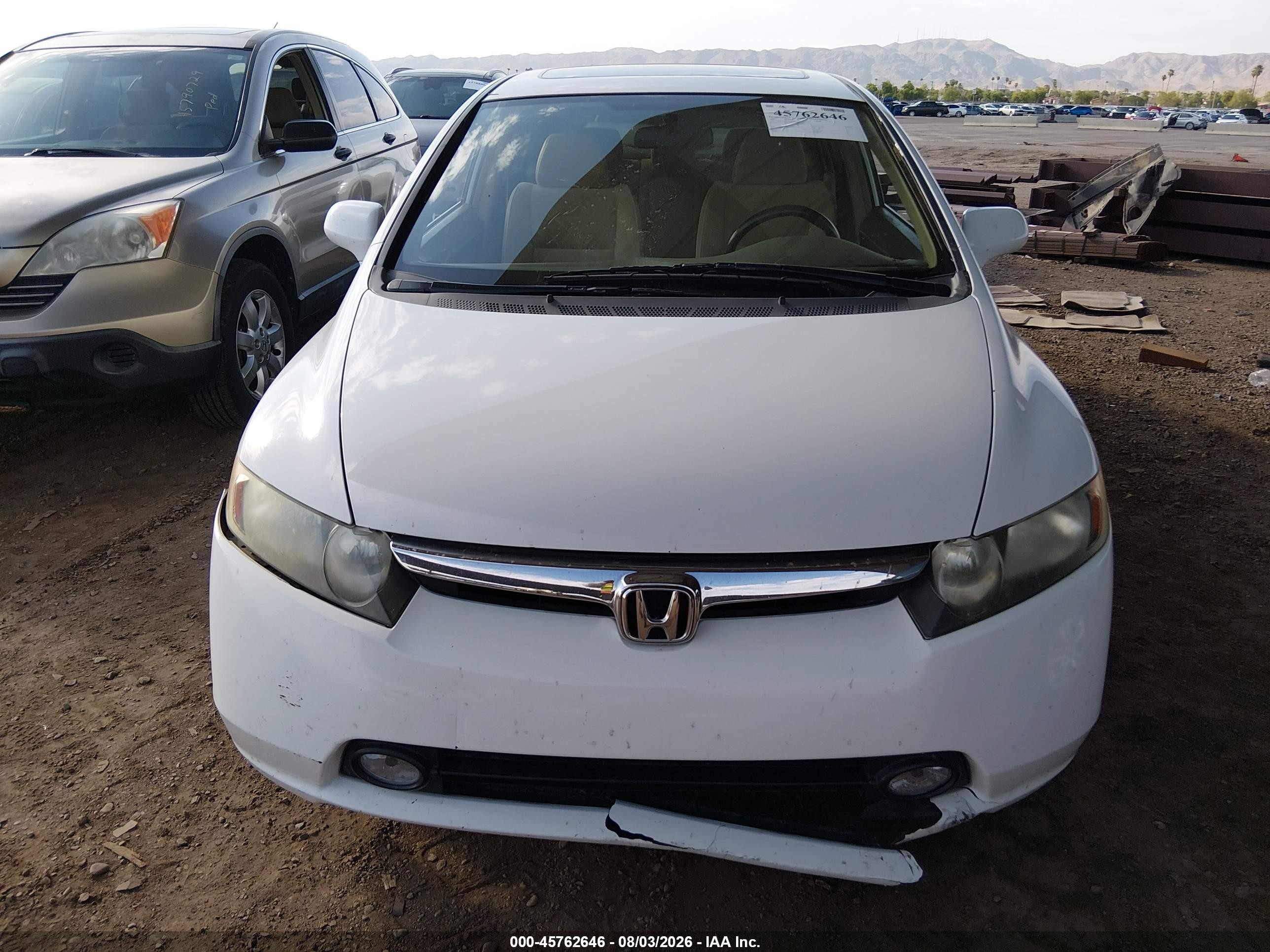 2007 Honda Civic Ex White vin: 1HGFA16877L086525