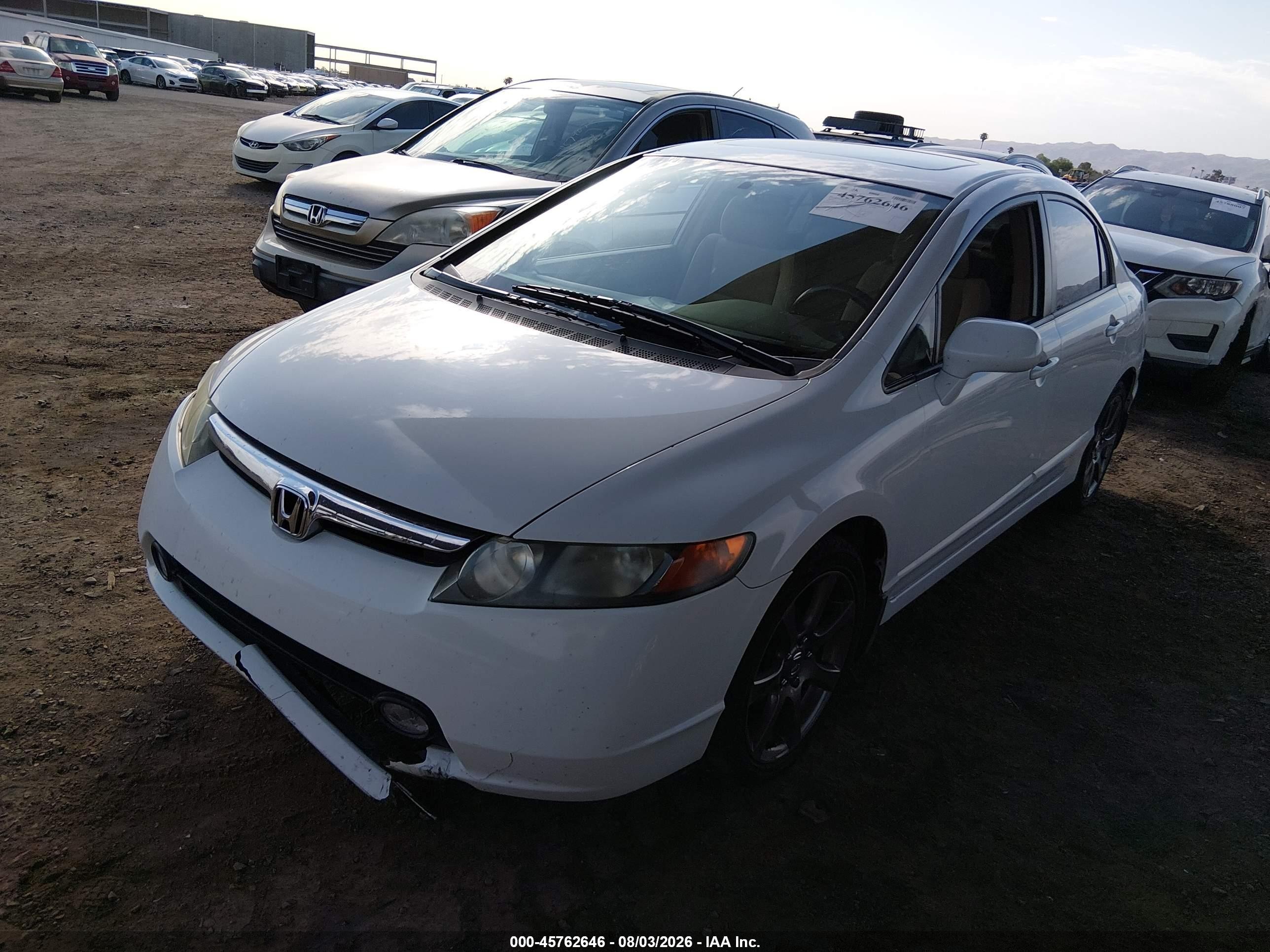 2007 Honda Civic Ex White vin: 1HGFA16877L086525