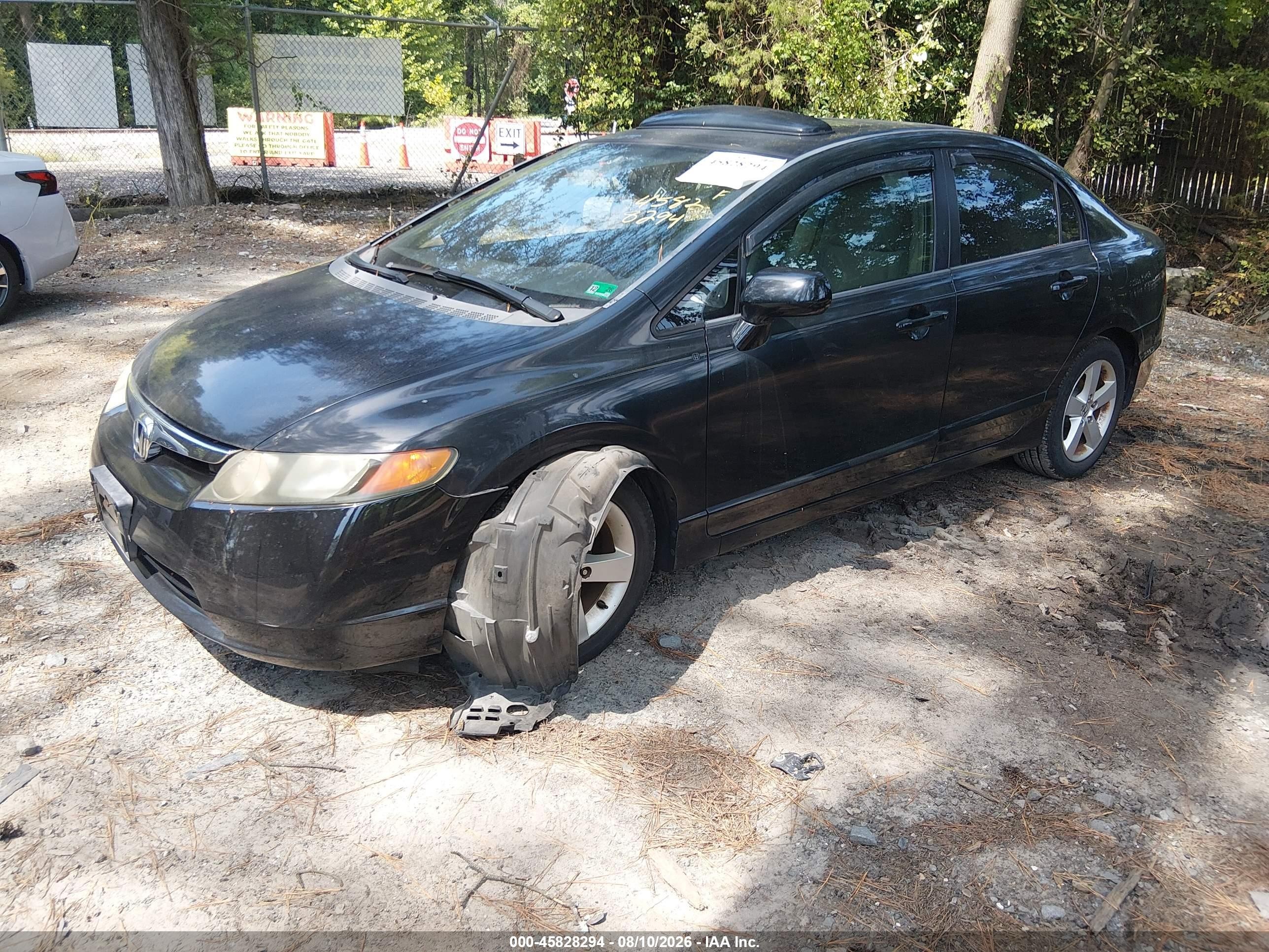 2007 Honda Civic Ex Black vin: 1HGFA16877L097413