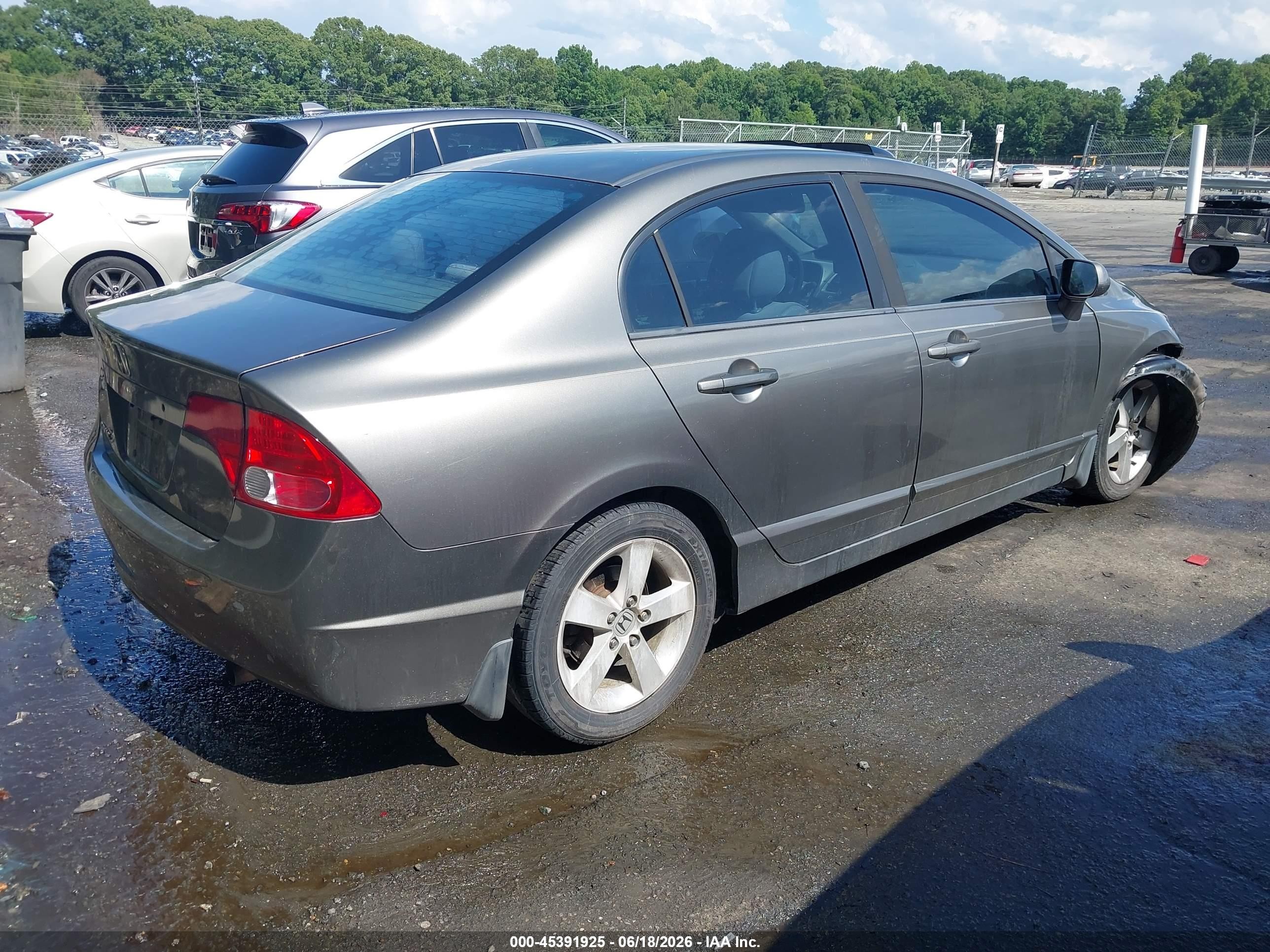 2007 Honda Civic Ex Серый vin: 1HGFA16877L100651
