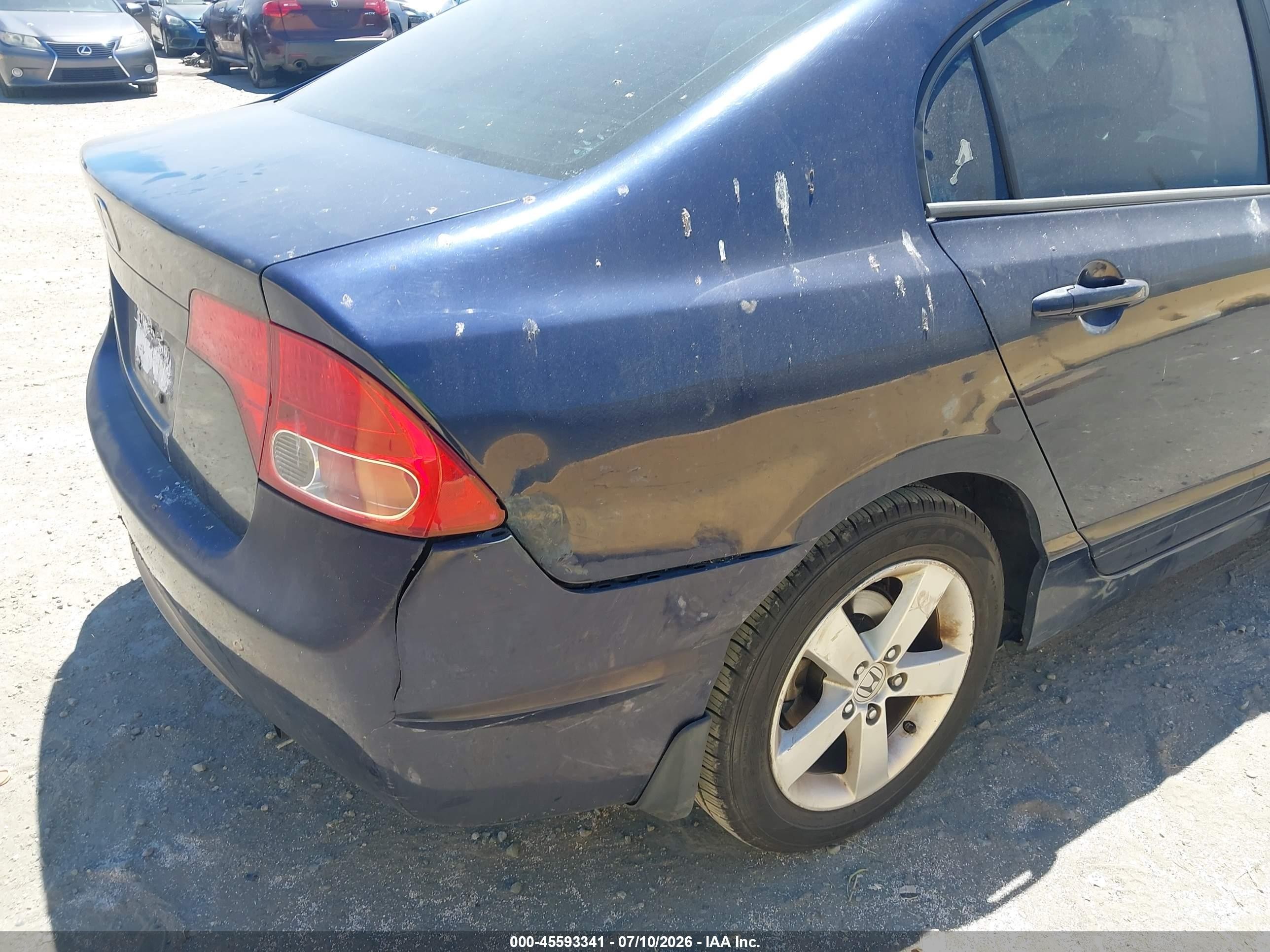 2008 Honda Civic Ex Blue vin: 1HGFA16878L038671