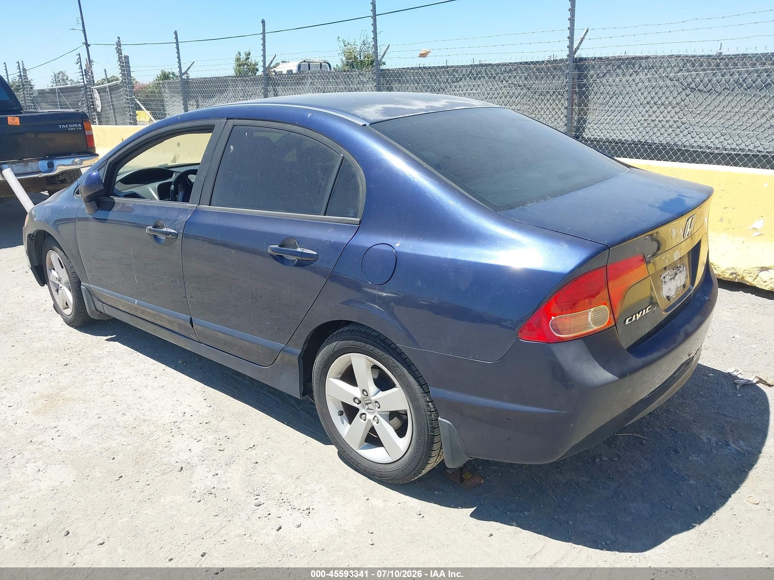 2008 Honda Civic Ex Blue vin: 1HGFA16878L038671
