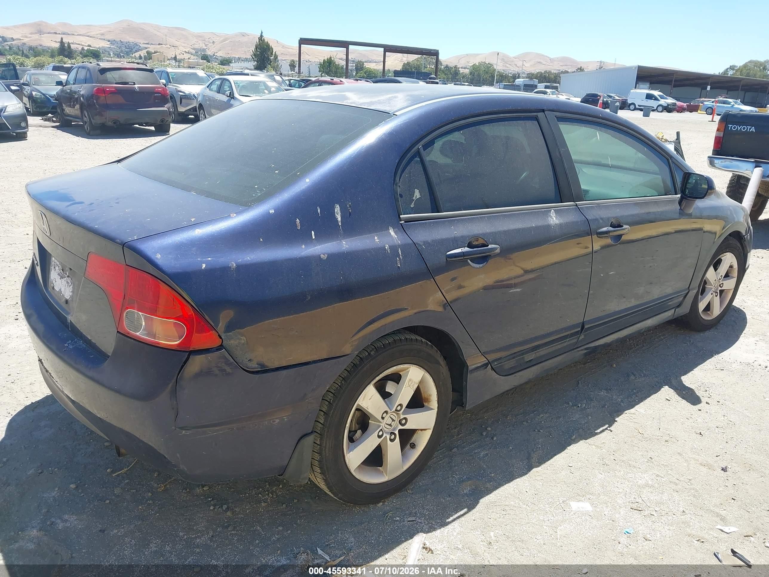 2008 Honda Civic Ex Blue vin: 1HGFA16878L038671