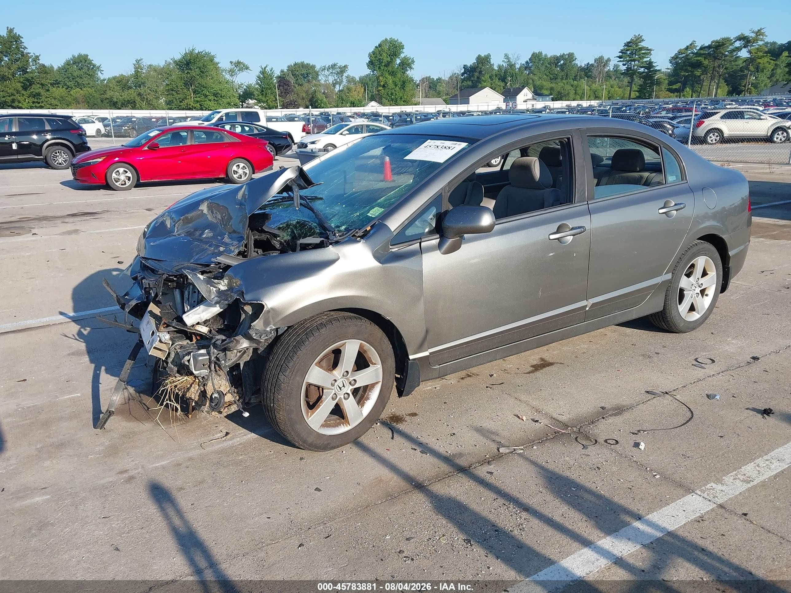 2008 Honda Civic Ex Серый vin: 1HGFA16878L111828