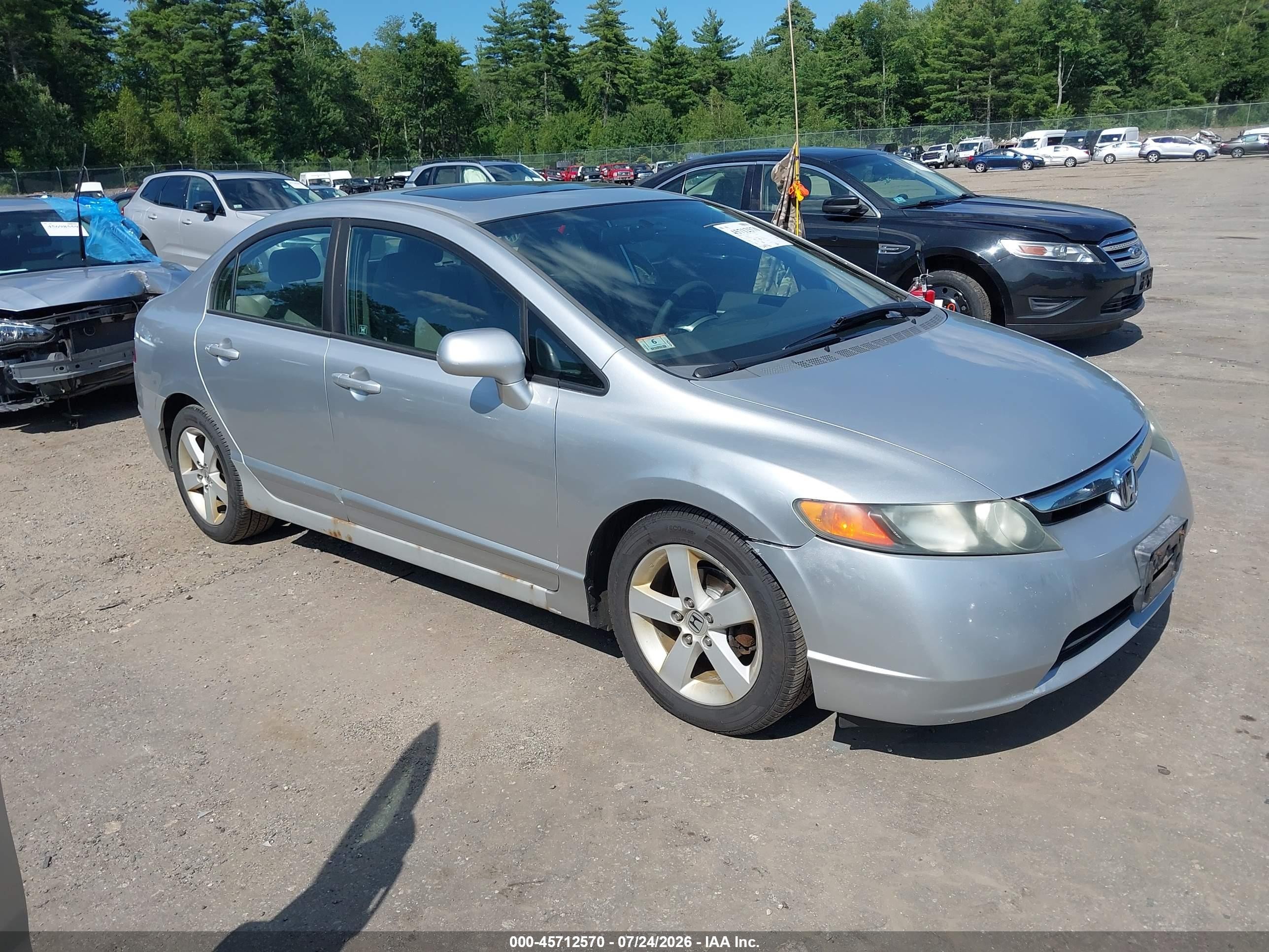 2006 Honda Civic Ex Silver vin: 1HGFA16886L004025