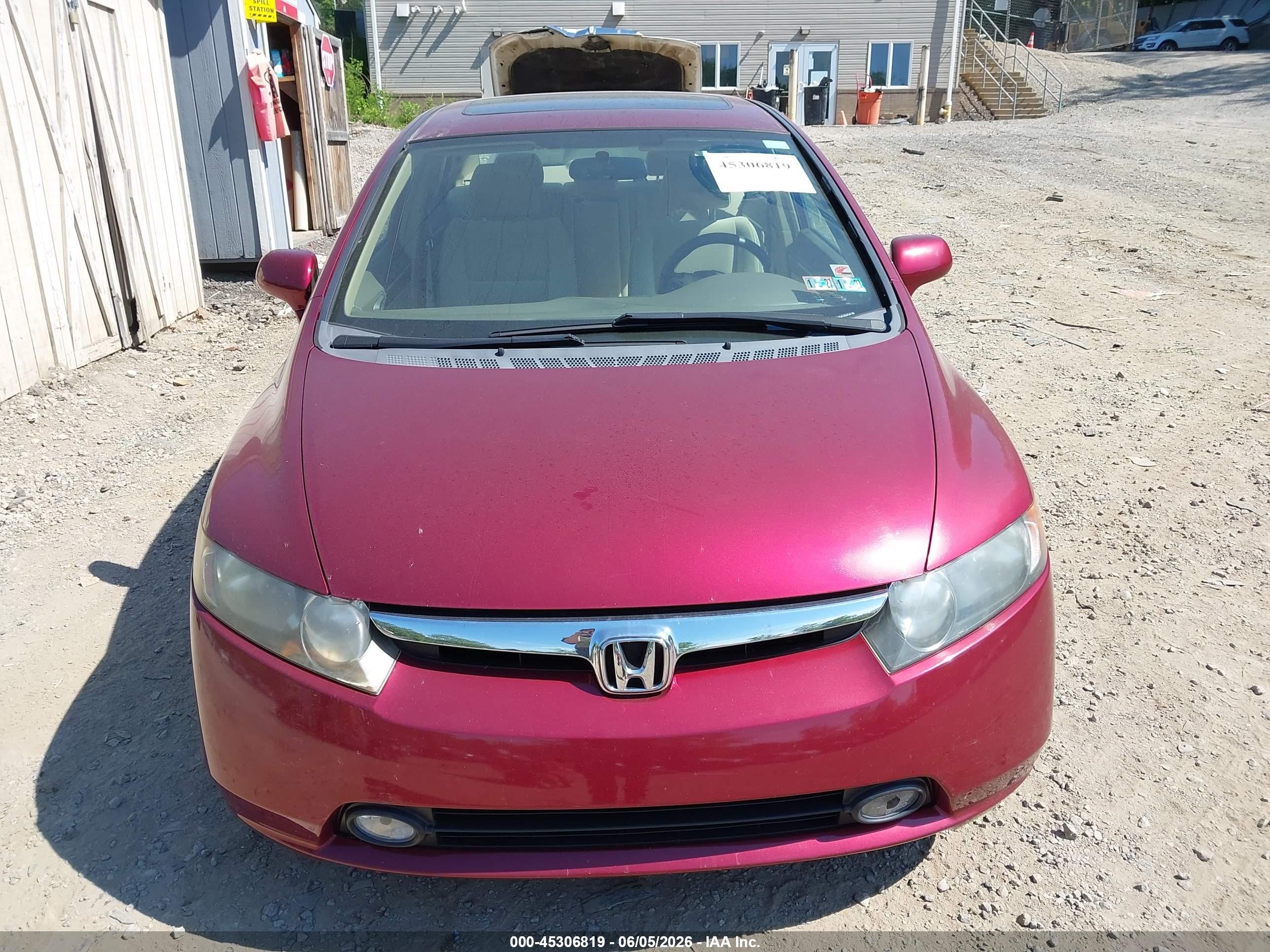 2007 Honda Civic Ex Red vin: 1HGFA16887L008190