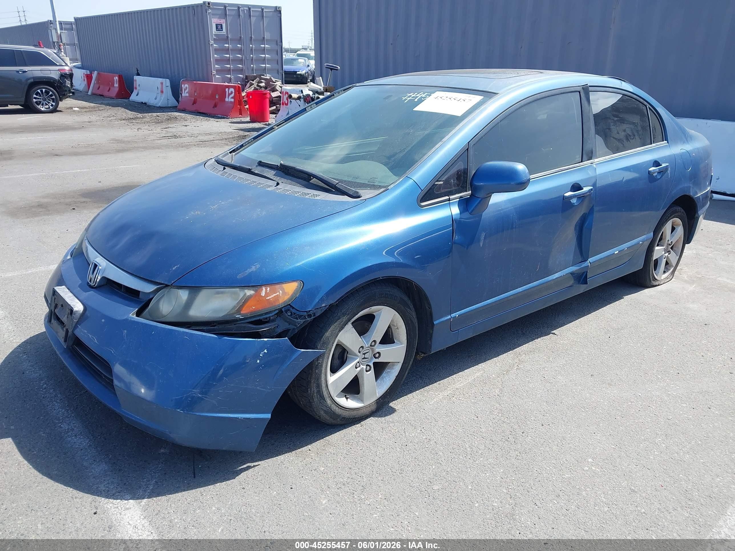 2007 Honda Civic Ex Blue vin: 1HGFA16887L012921