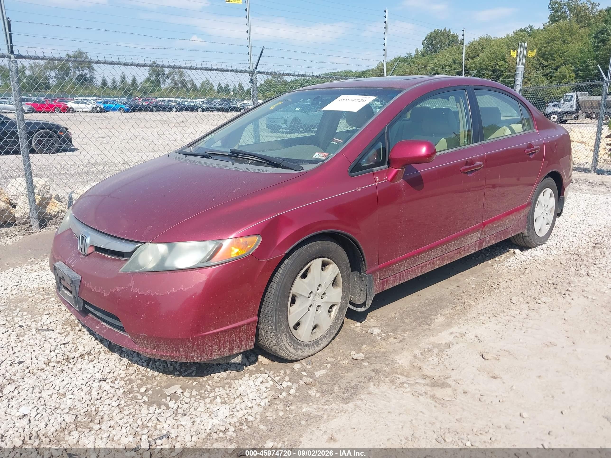 2007 Honda Civic Ex Burgundy vin: 1HGFA16887L038502