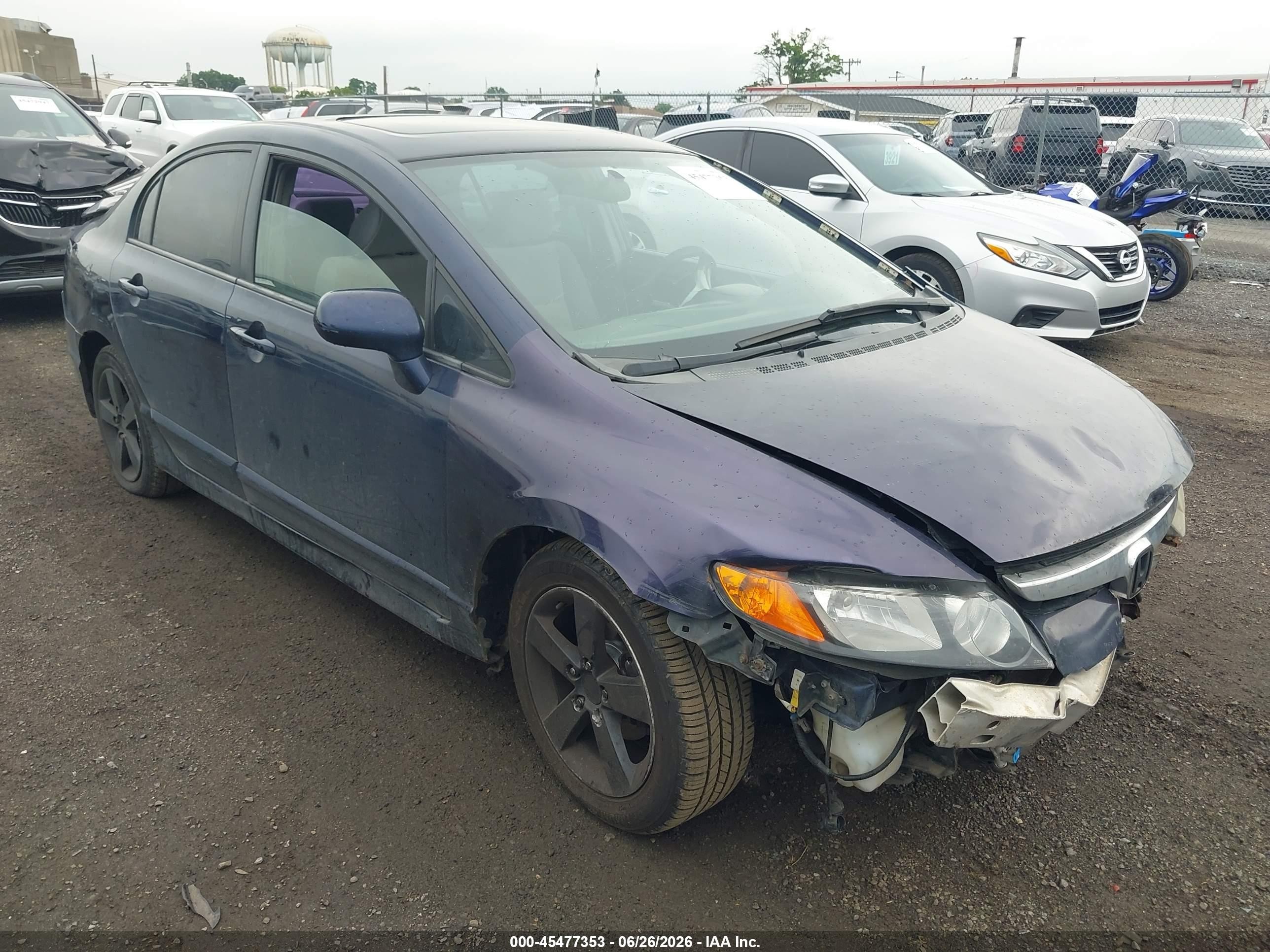 2007 Honda Civic Ex Blue vin: 1HGFA16887L049113