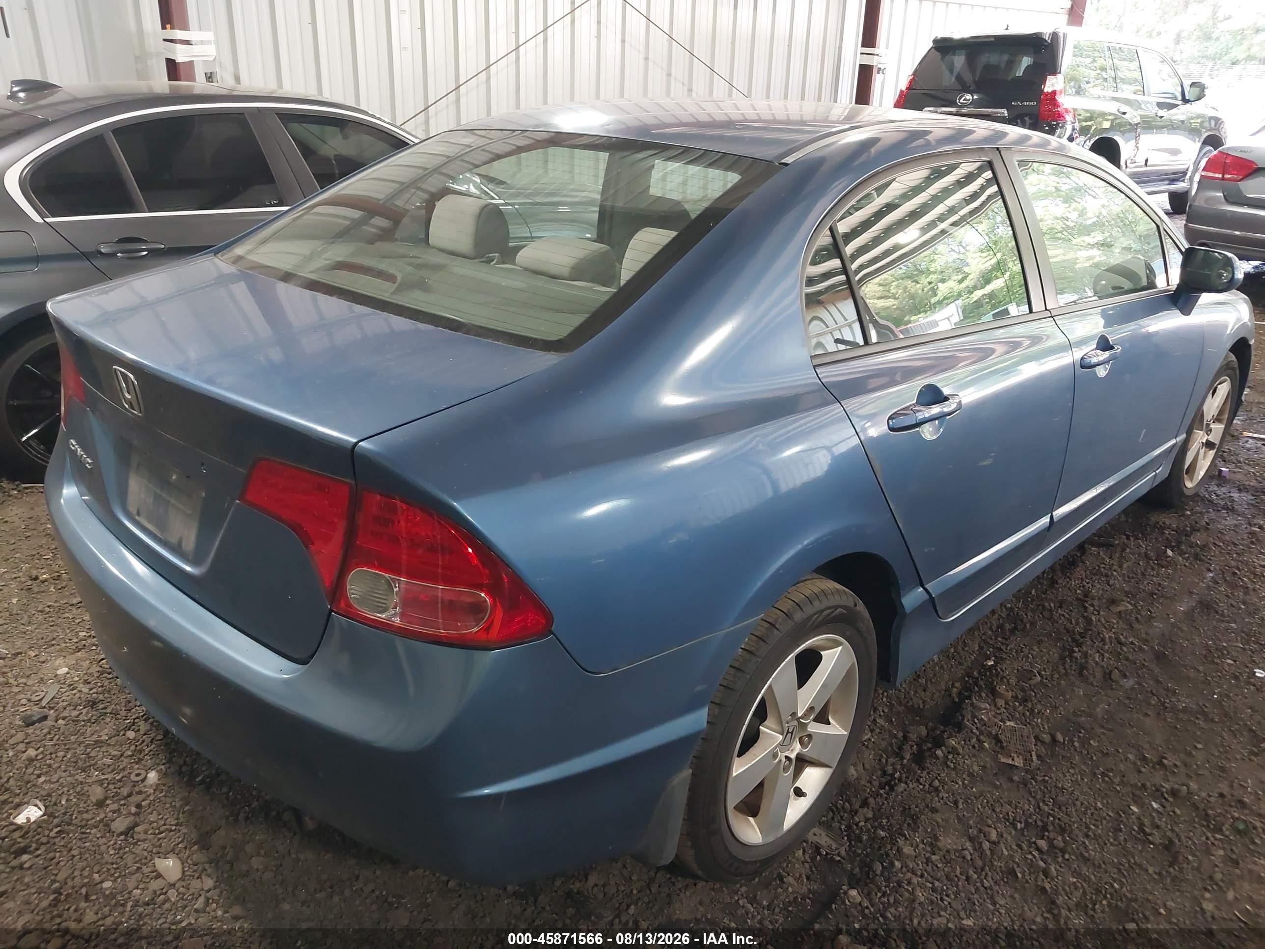 2007 Honda Civic Ex Blue vin: 1HGFA16887L063626