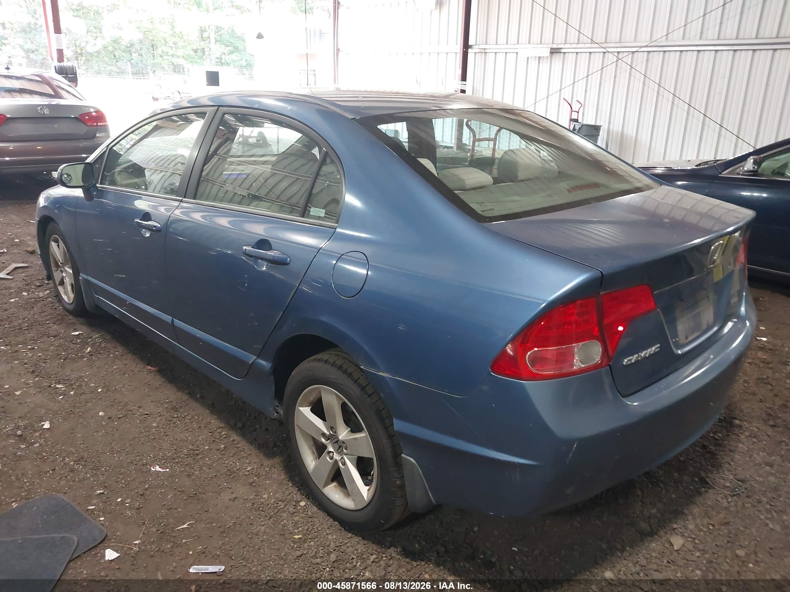 2007 Honda Civic Ex Blue vin: 1HGFA16887L063626