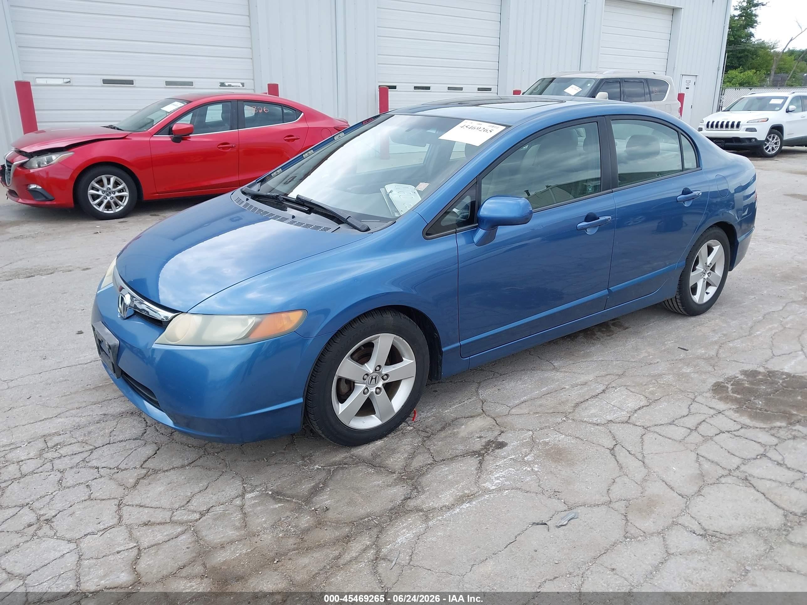 2007 Honda Civic Ex Blue vin: 1HGFA16887L067238
